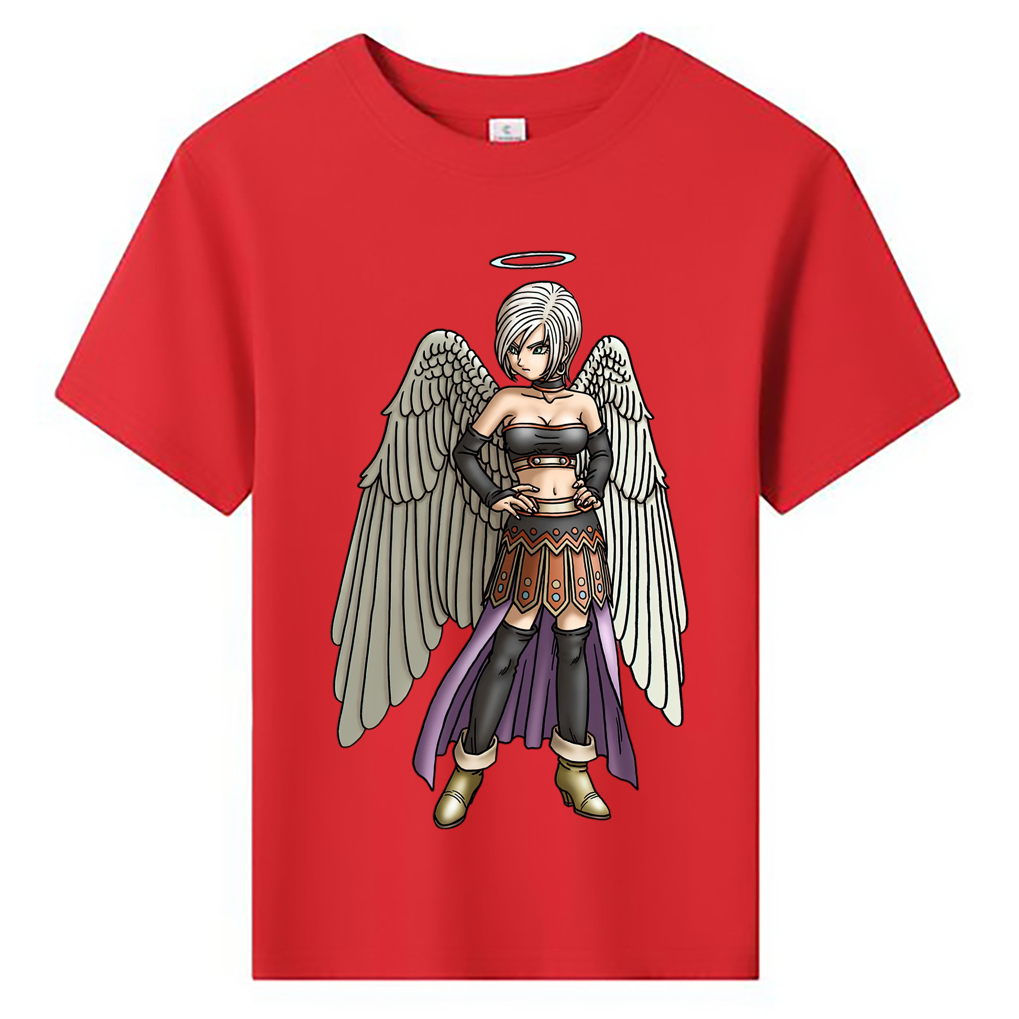 （画像用） ドラゴンクエスト Doragon Kuesuto Dragon Quest 綿100％キッズTシャツ（フロントプリント）