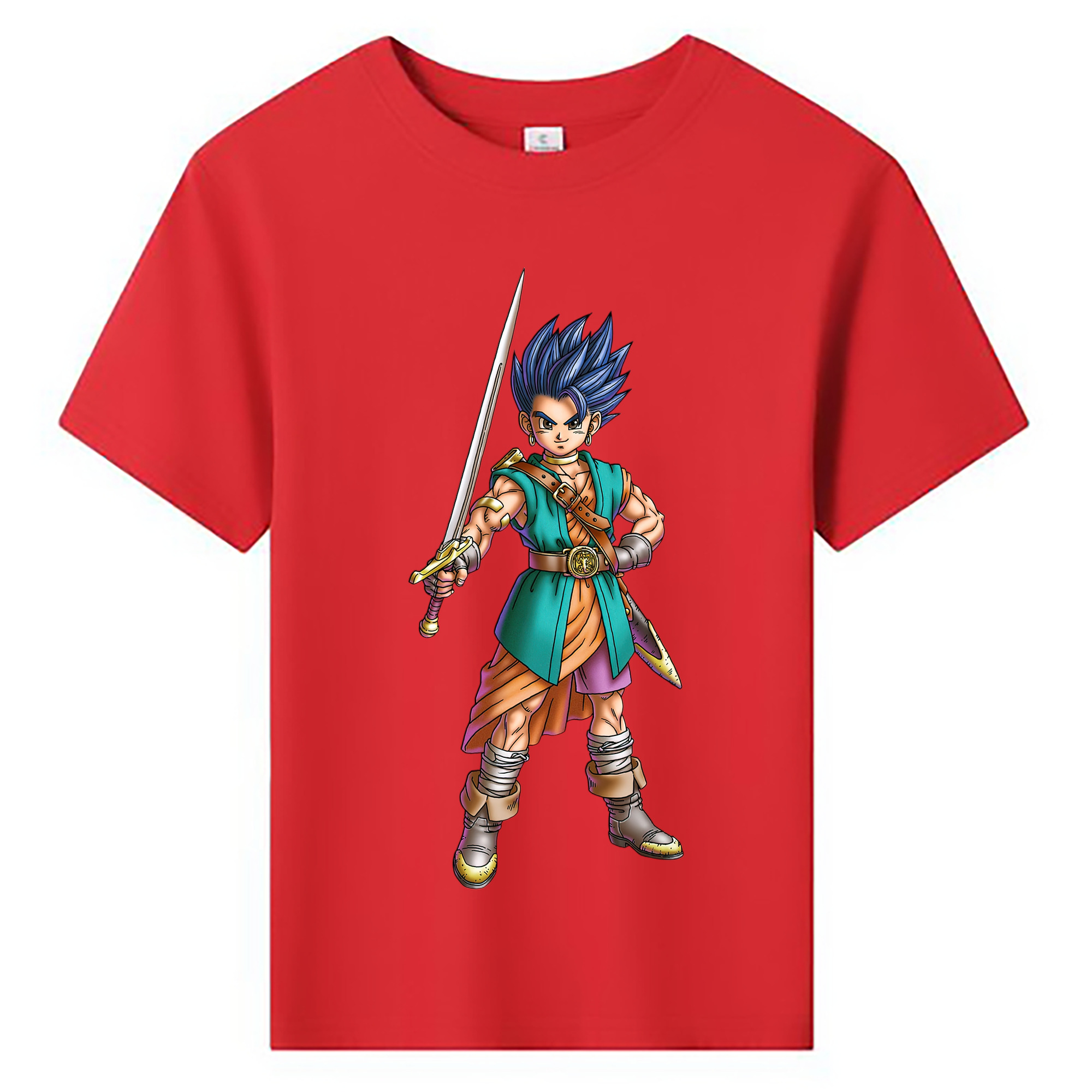（画像用） ドラゴンクエスト Doragon Kuesuto Dragon Quest 綿100％キッズTシャツ（フロントプリント）
