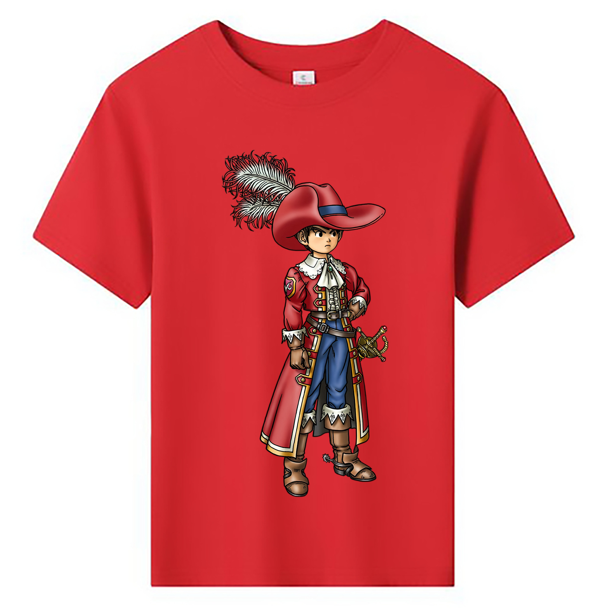 （画像用） ドラゴンクエスト Doragon Kuesuto Dragon Quest 綿100％キッズTシャツ（フロントプリント）