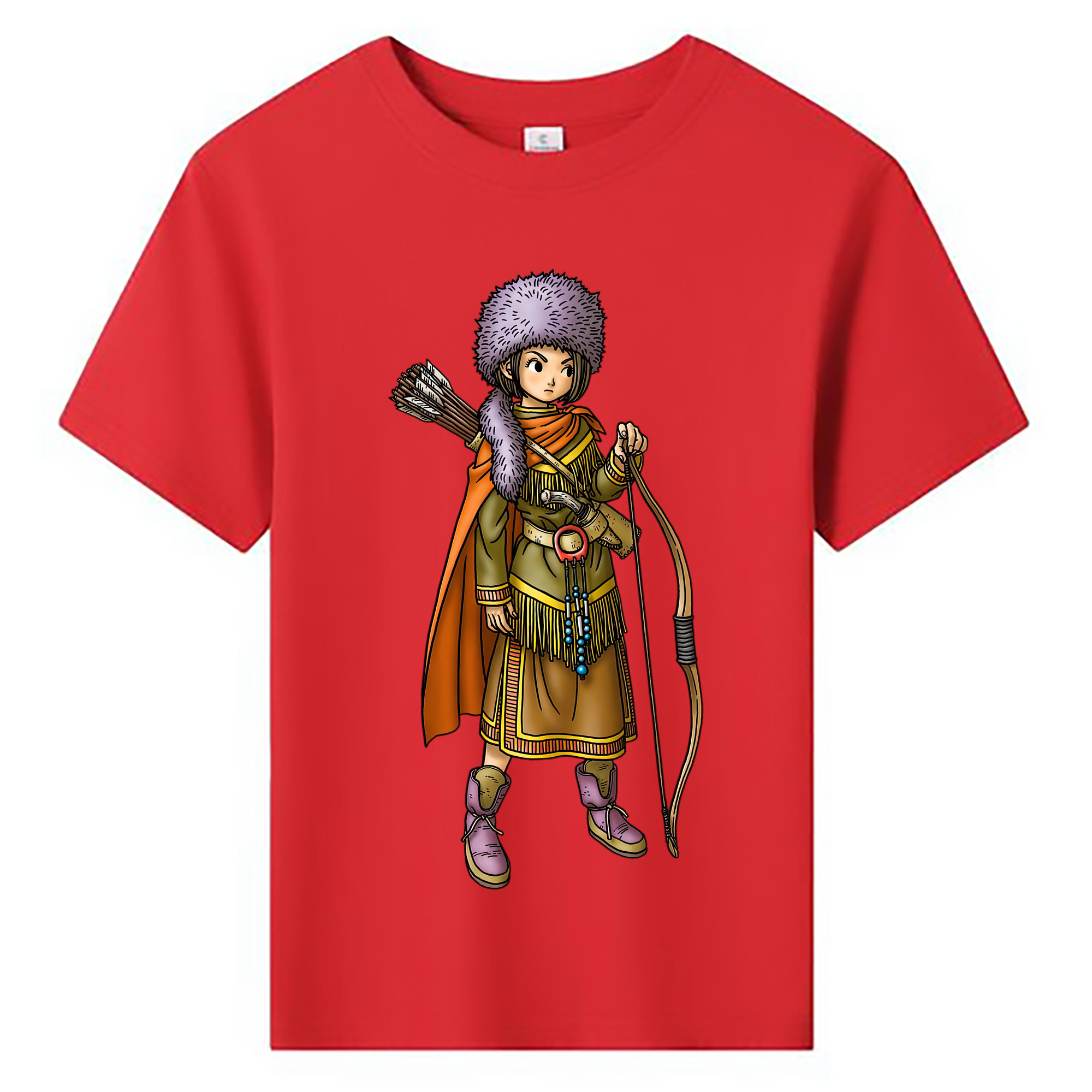 （画像用） ドラゴンクエスト Doragon Kuesuto Dragon Quest 綿100％キッズTシャツ（フロントプリント）