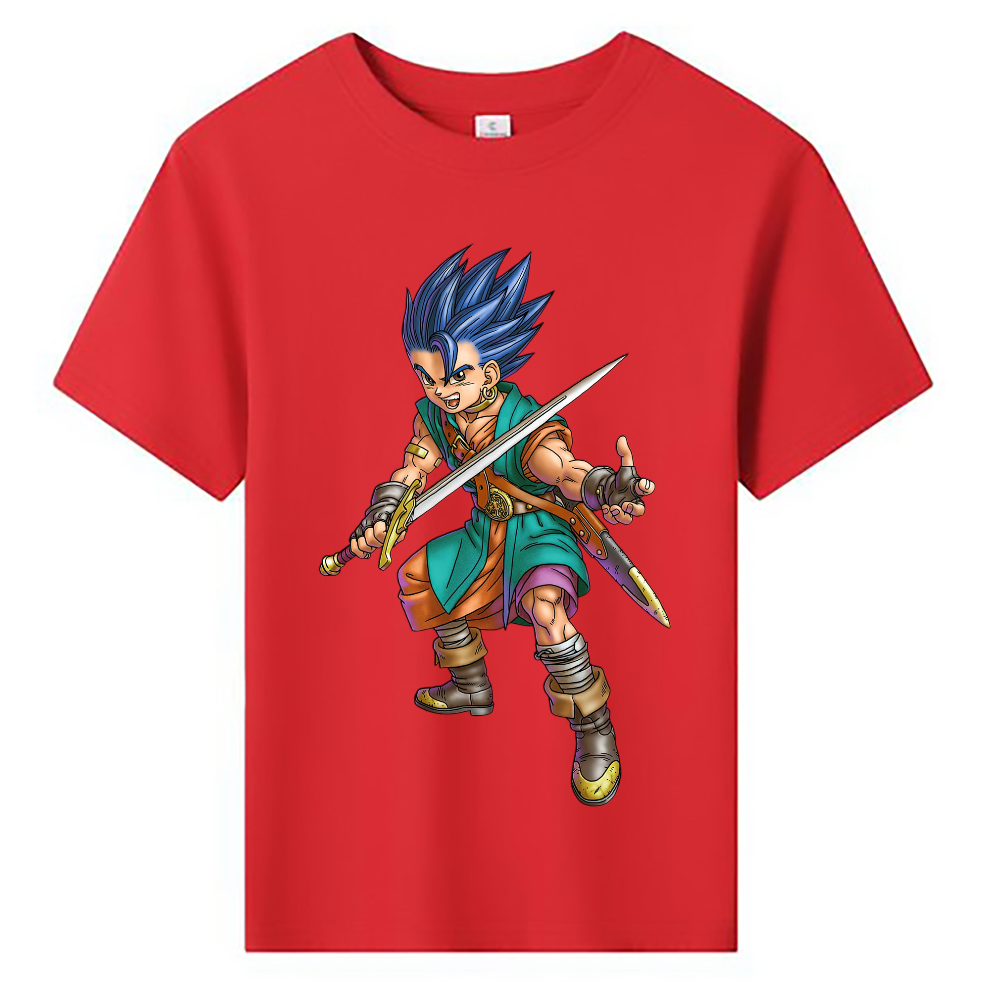 （画像用） ドラゴンクエスト Doragon Kuesuto Dragon Quest 綿100％キッズTシャツ（フロントプリント）