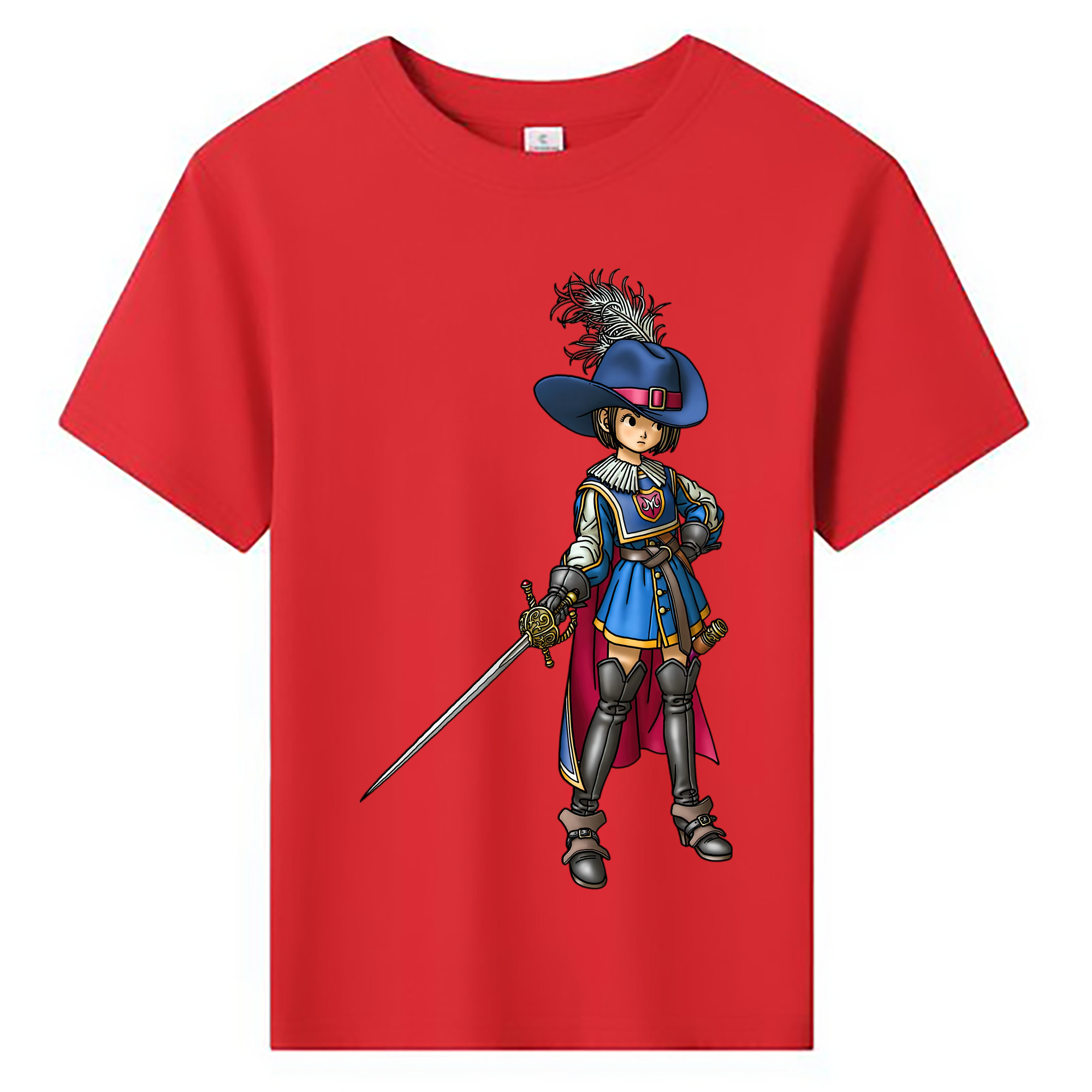 （画像用） ドラゴンクエスト Doragon Kuesuto Dragon Quest 綿100％キッズTシャツ（フロントプリント）