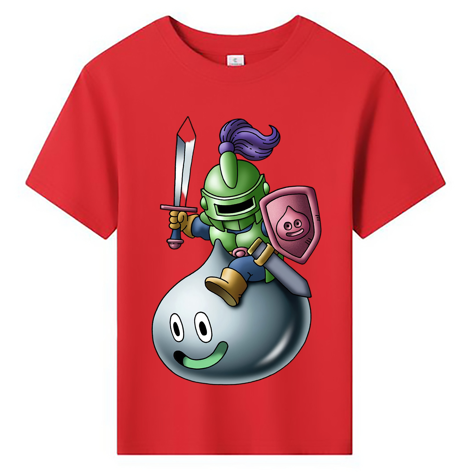 （画像用） ドラゴンクエスト Doragon Kuesuto Dragon Quest 綿100％キッズTシャツ（フロントプリント）