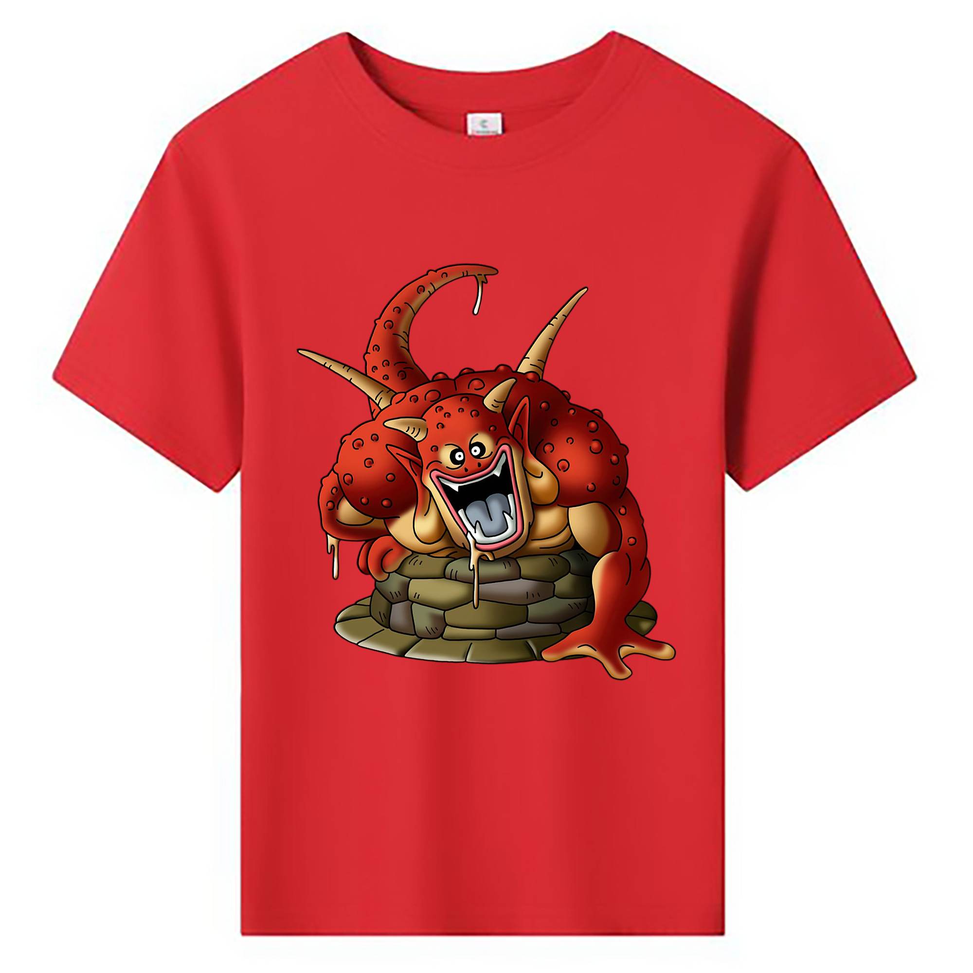（画像用） ドラゴンクエスト Doragon Kuesuto Dragon Quest 綿100％キッズTシャツ（フロントプリント）