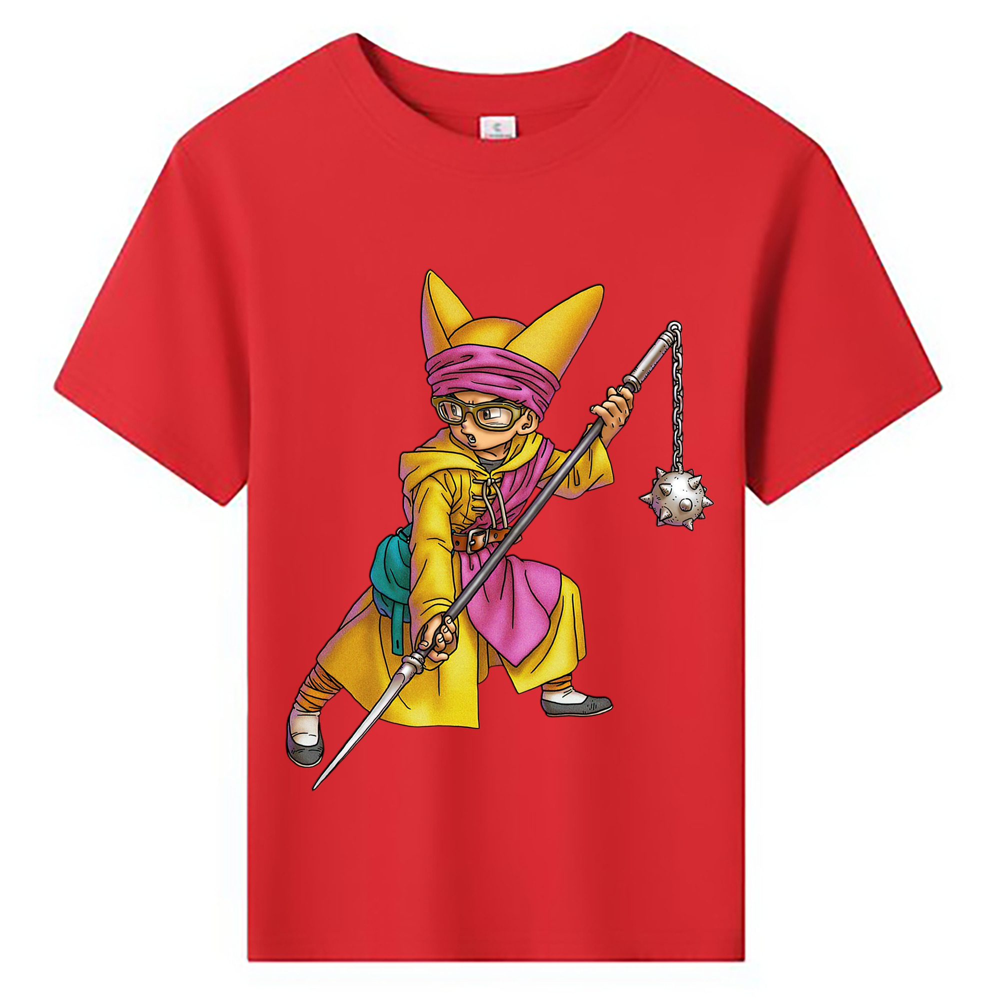 （画像用） ドラゴンクエスト Doragon Kuesuto Dragon Quest 綿100％キッズTシャツ（フロントプリント）