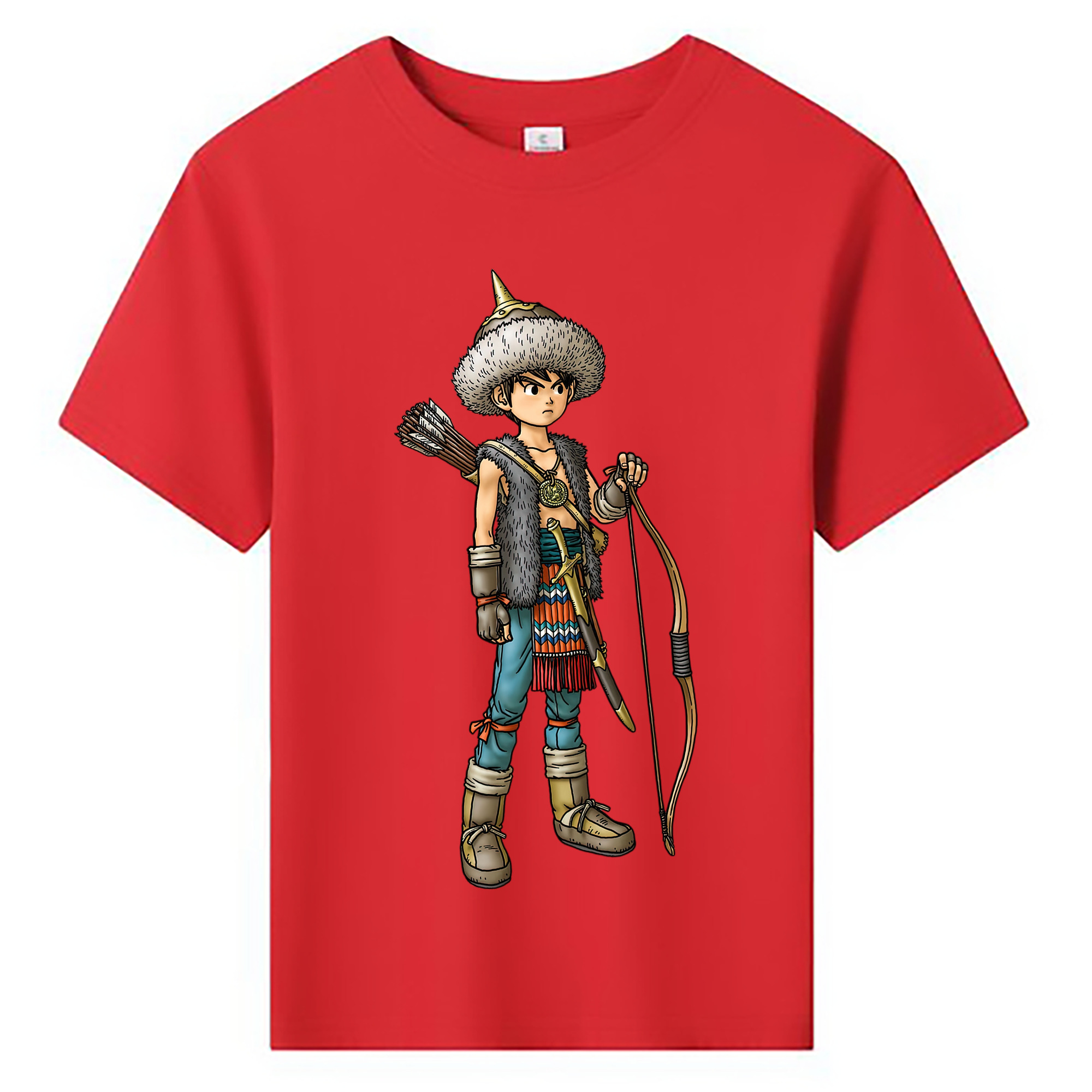 （画像用） ドラゴンクエスト Doragon Kuesuto Dragon Quest 綿100％キッズTシャツ（フロントプリント）
