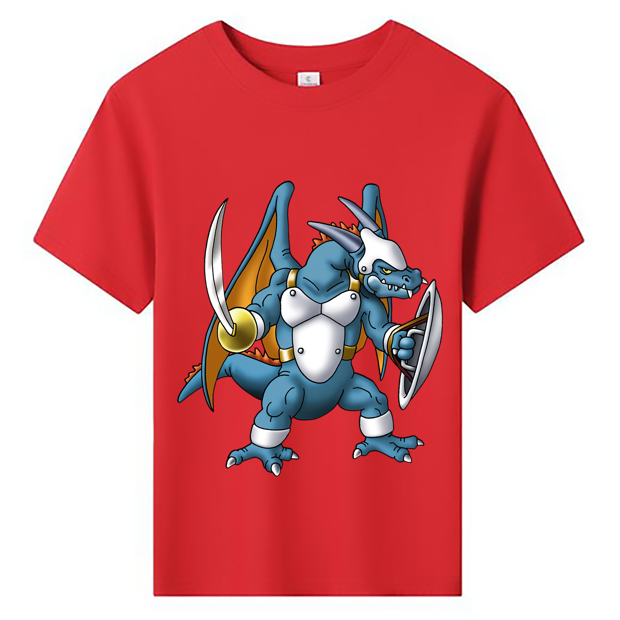 （画像用） ドラゴンクエスト Doragon Kuesuto Dragon Quest 綿100％キッズTシャツ（フロントプリント）