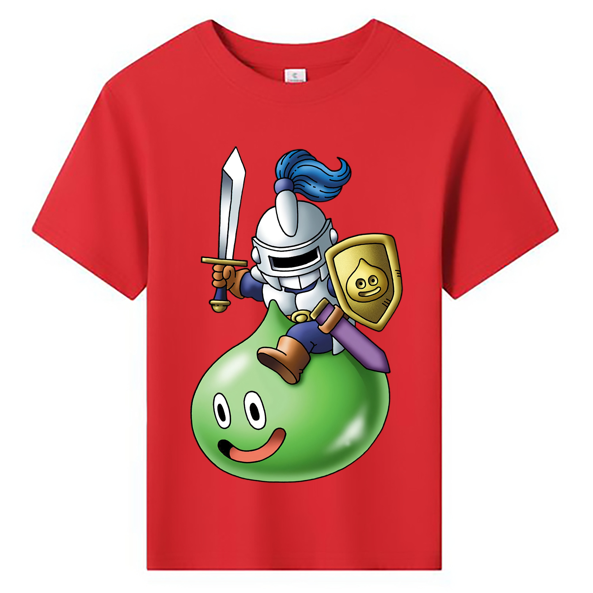 （画像用） ドラゴンクエスト Doragon Kuesuto Dragon Quest 綿100％キッズTシャツ（フロントプリント）