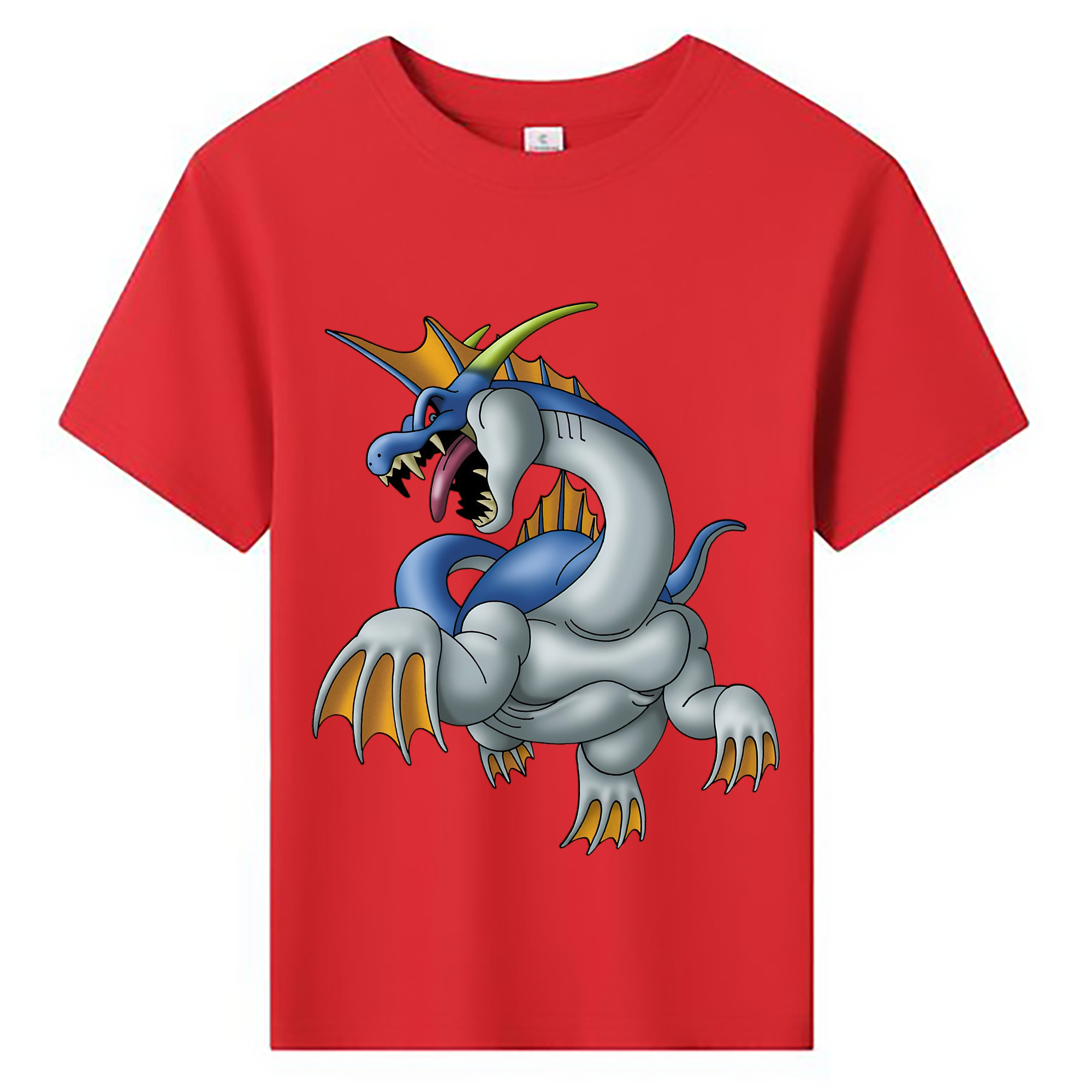（画像用） ドラゴンクエスト Doragon Kuesuto Dragon Quest 綿100％キッズTシャツ（フロントプリント）