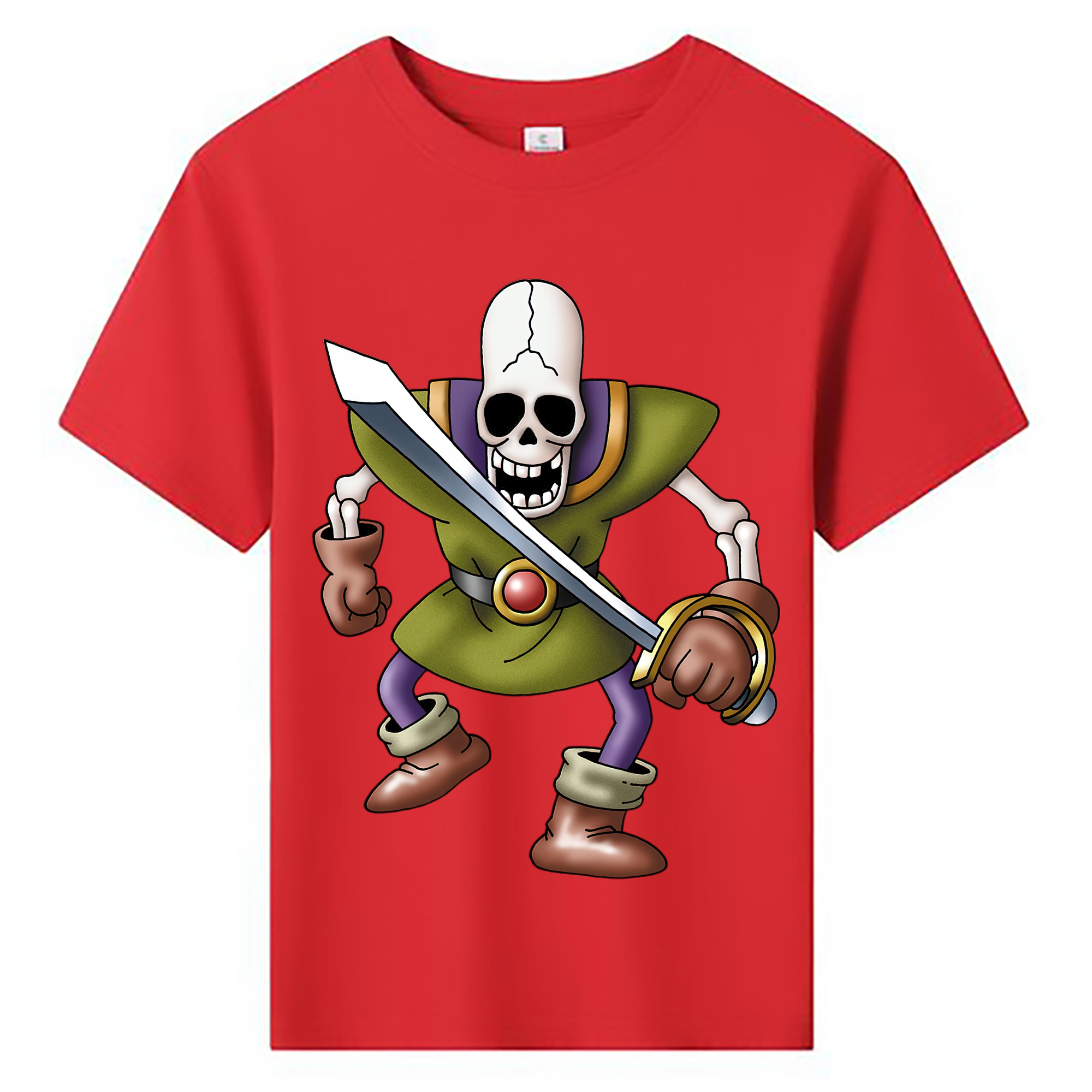 （画像用） ドラゴンクエスト Doragon Kuesuto Dragon Quest 綿100％キッズTシャツ（フロントプリント）