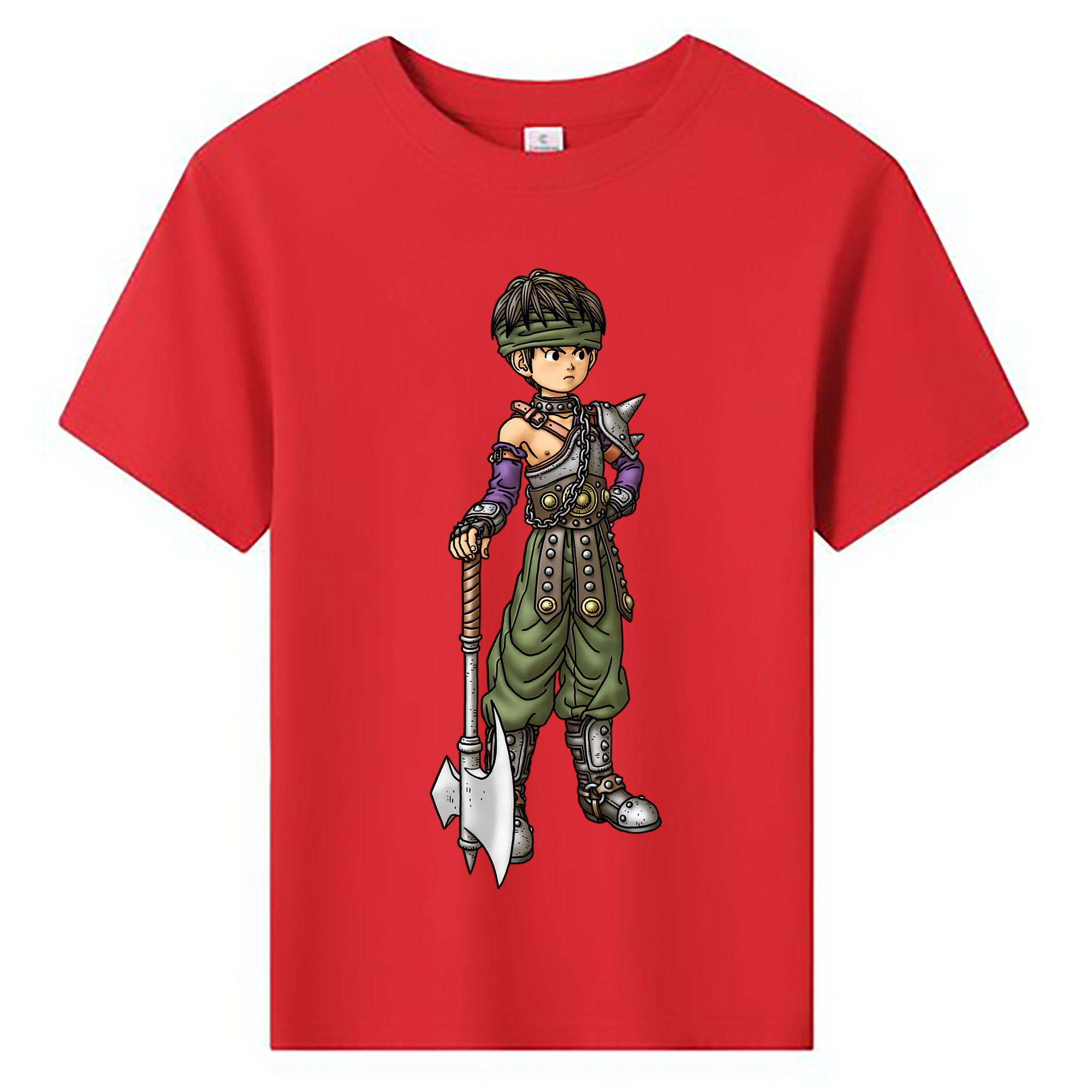 （画像用） ドラゴンクエスト Doragon Kuesuto Dragon Quest 綿100％キッズTシャツ（フロントプリント）