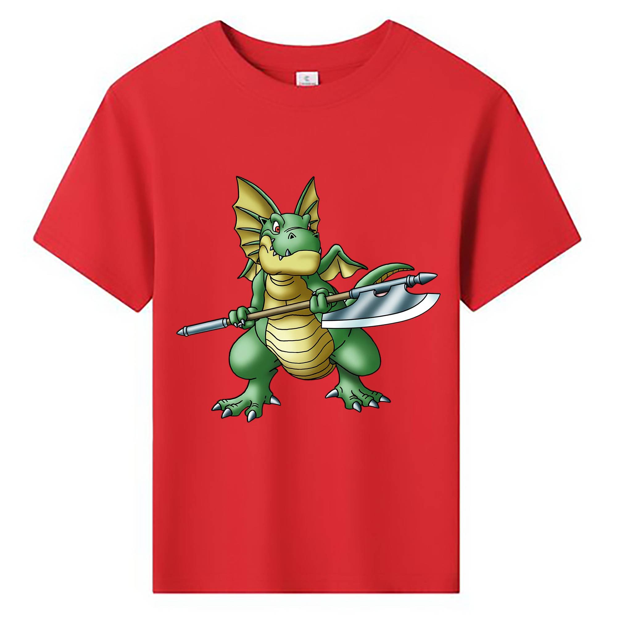 （画像用） ドラゴンクエスト Doragon Kuesuto Dragon Quest 綿100％キッズTシャツ（フロントプリント）