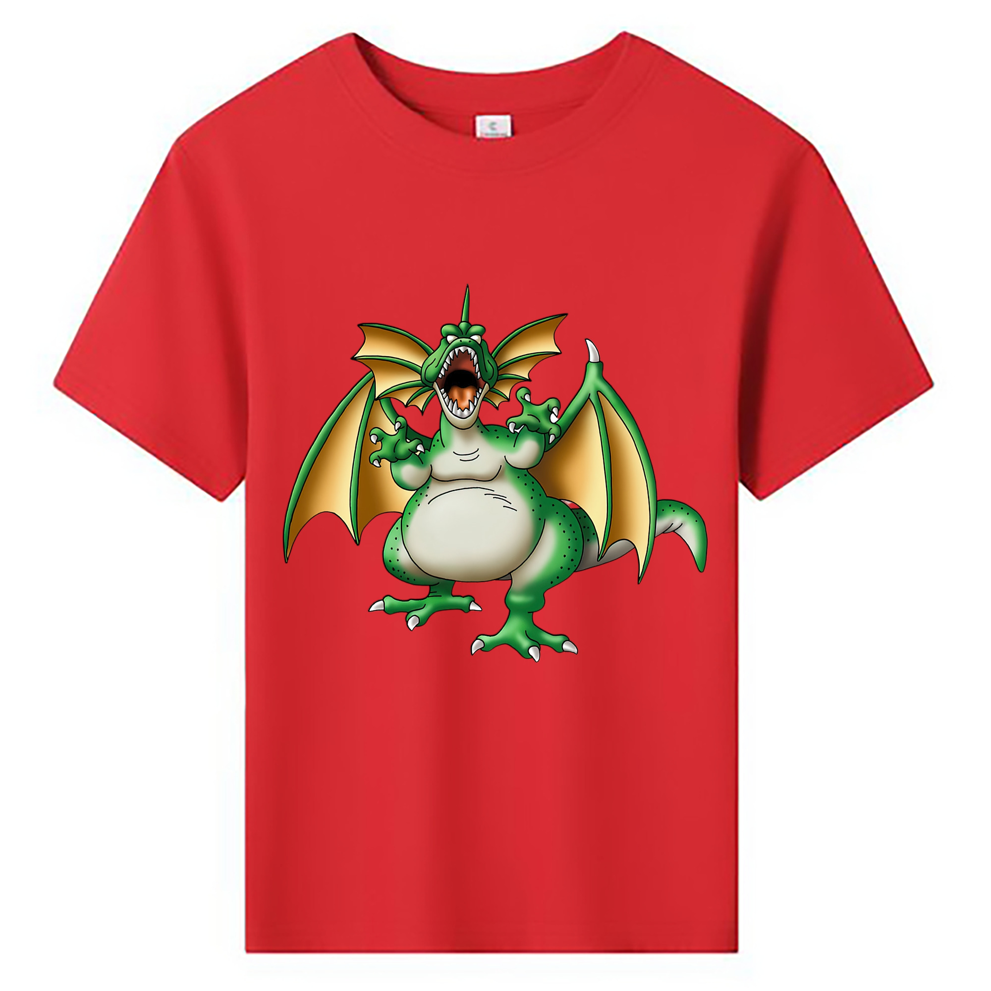 （画像用） ドラゴンクエスト Doragon Kuesuto Dragon Quest 綿100％キッズTシャツ（フロントプリント）
