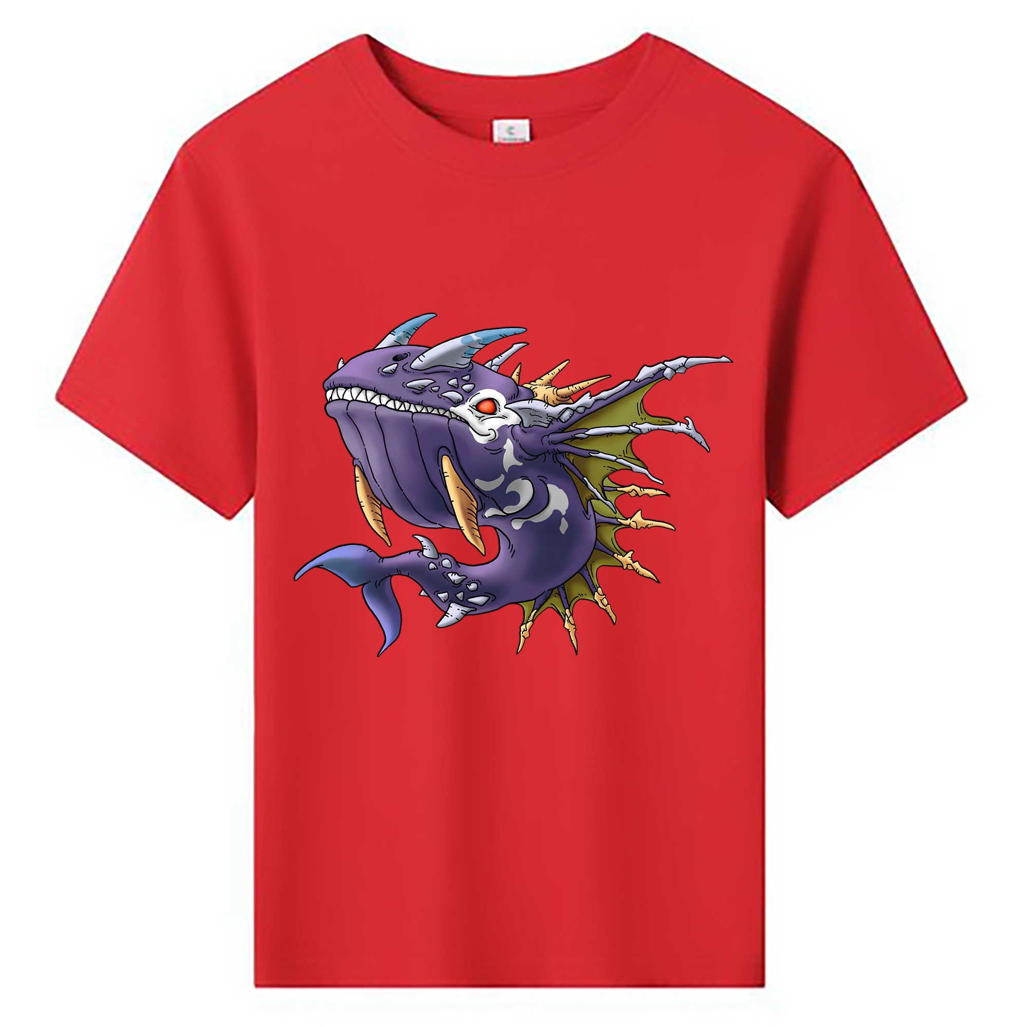 （画像用） ドラゴンクエスト Doragon Kuesuto Dragon Quest 綿100％キッズTシャツ（フロントプリント）