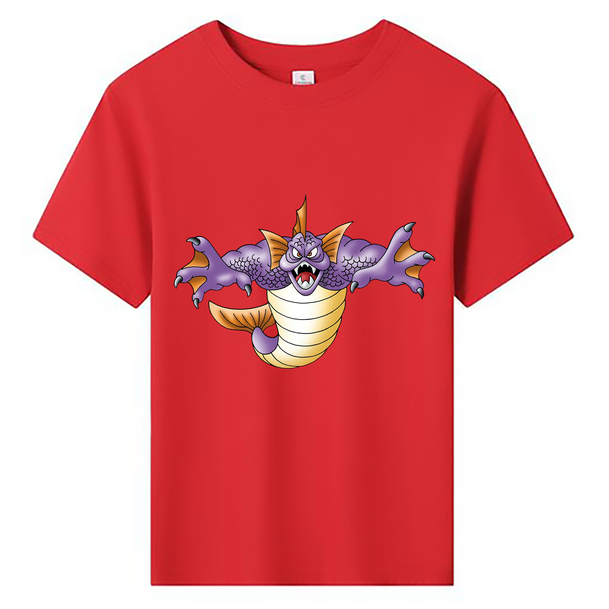 （画像用） ドラゴンクエスト Doragon Kuesuto Dragon Quest 綿100％キッズTシャツ（フロントプリント）