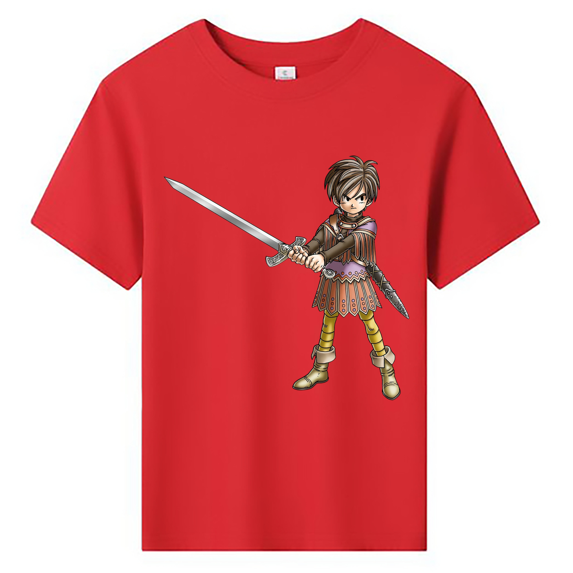 （画像用） ドラゴンクエスト Doragon Kuesuto Dragon Quest 綿100％キッズTシャツ（フロントプリント）