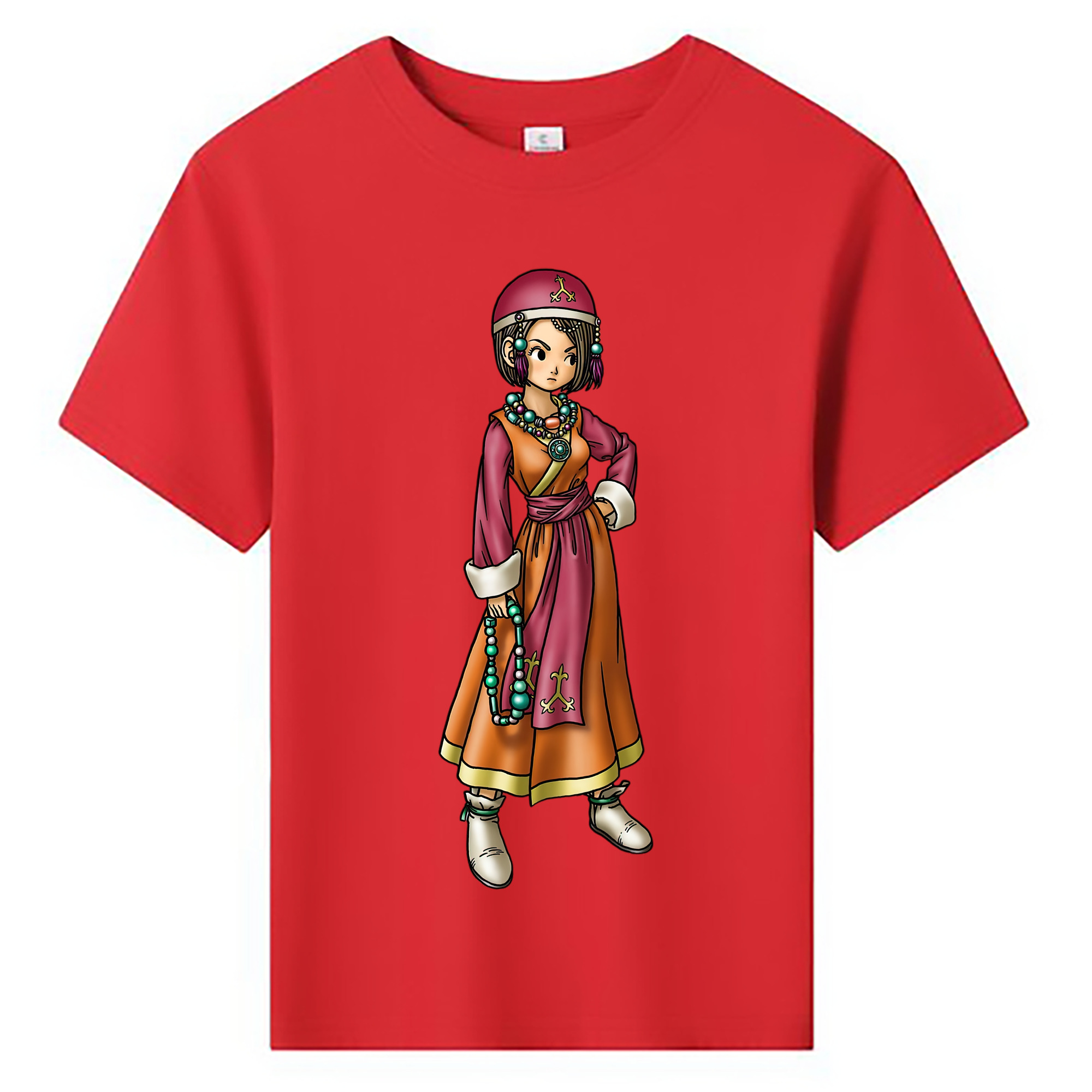 （画像用） ドラゴンクエスト Doragon Kuesuto Dragon Quest 綿100％キッズTシャツ（フロントプリント）