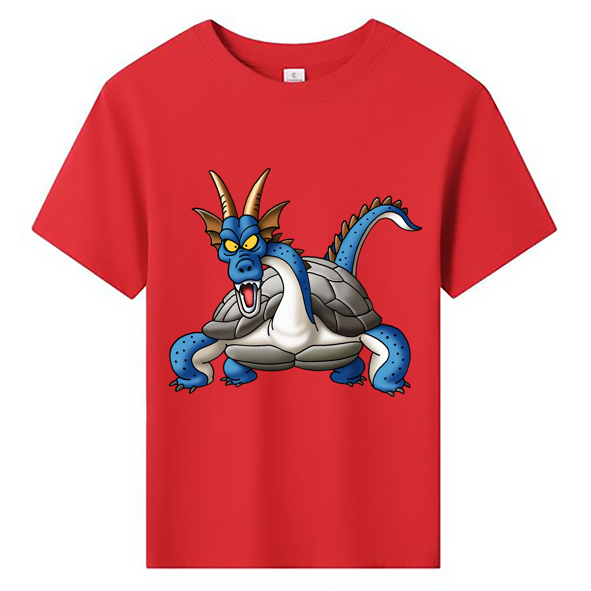 （画像用） ドラゴンクエスト Doragon Kuesuto Dragon Quest 綿100％キッズTシャツ（フロントプリント）