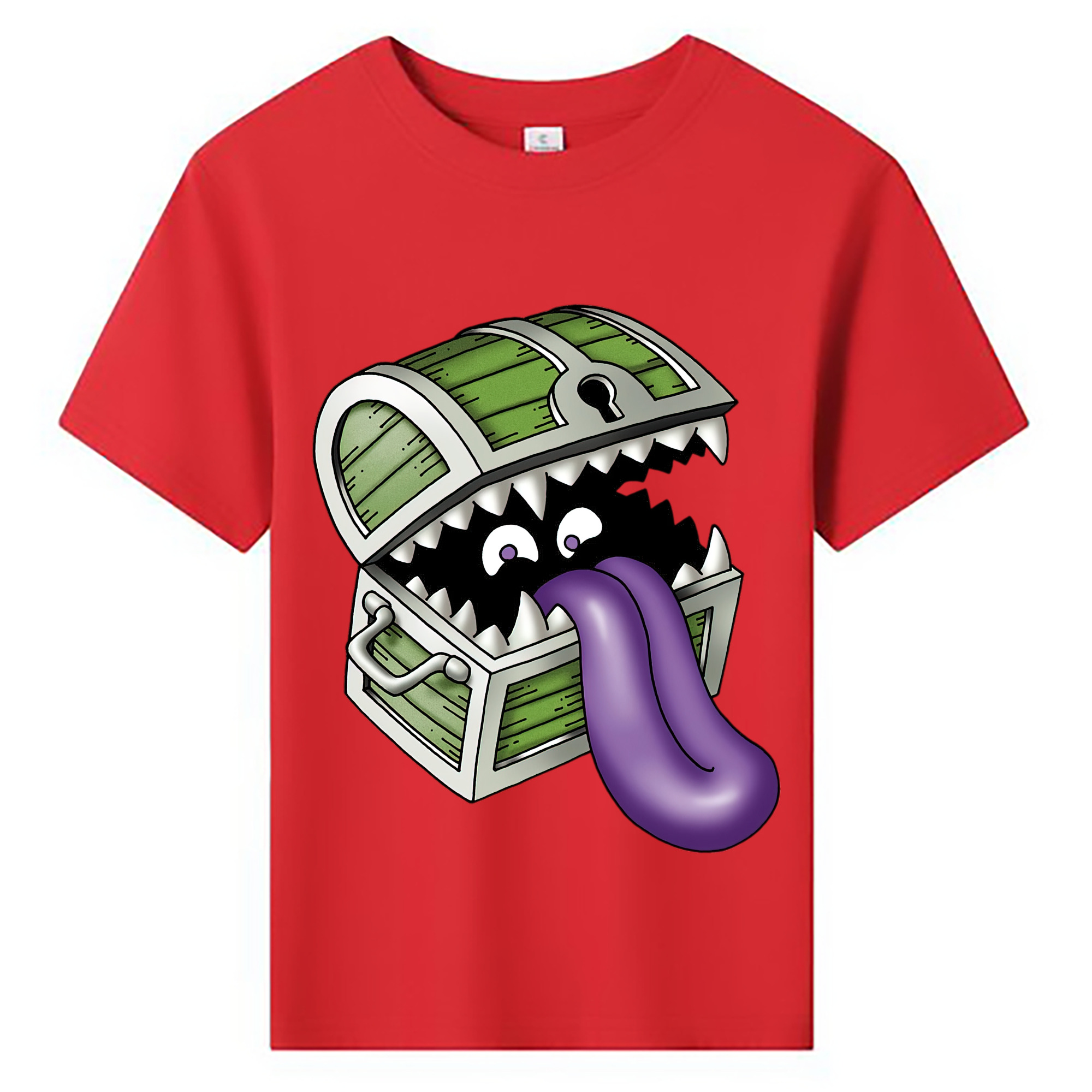 （画像用） ドラゴンクエスト Doragon Kuesuto Dragon Quest 綿100％キッズTシャツ（フロントプリント）
