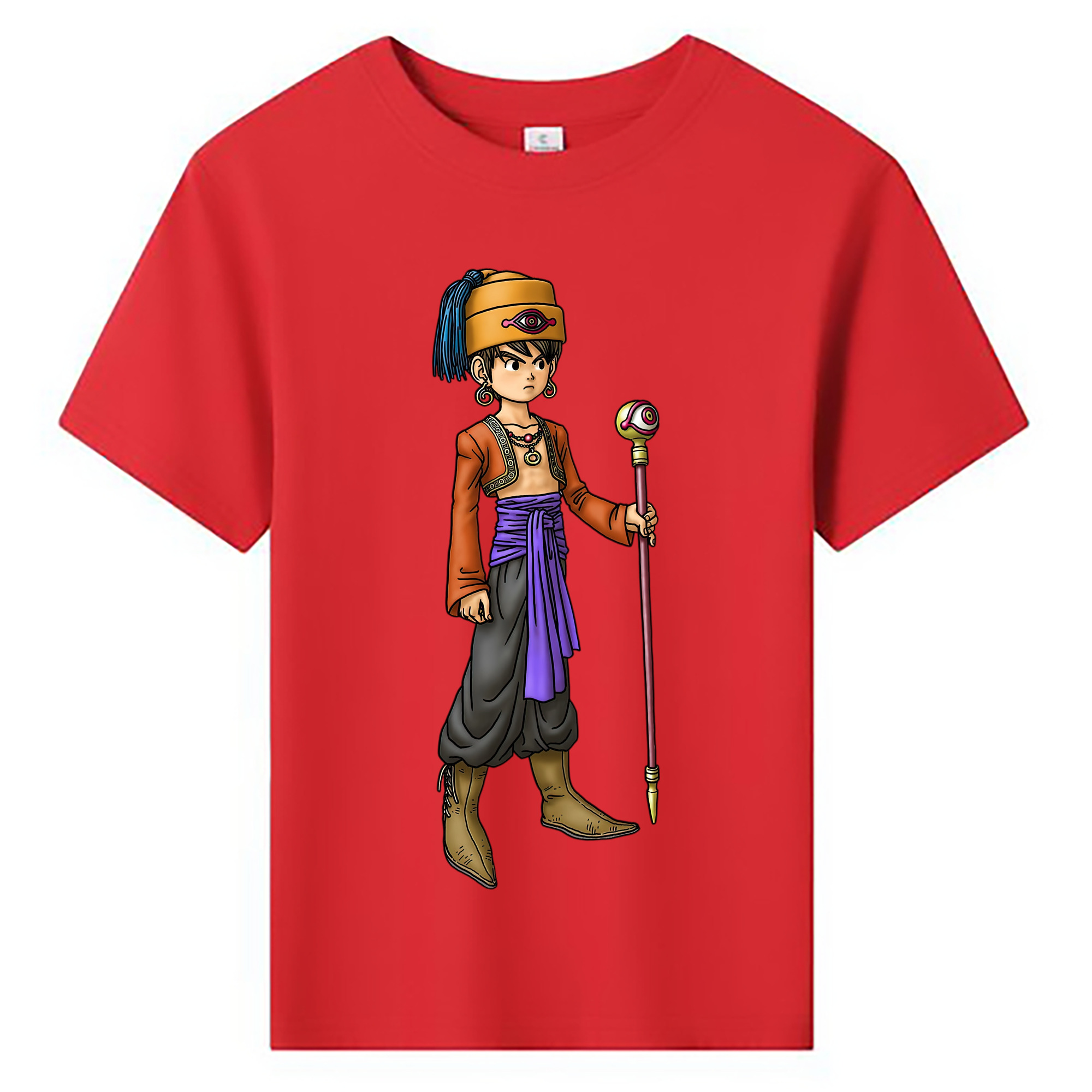 （画像用） ドラゴンクエスト Doragon Kuesuto Dragon Quest 綿100％キッズTシャツ（フロントプリント）