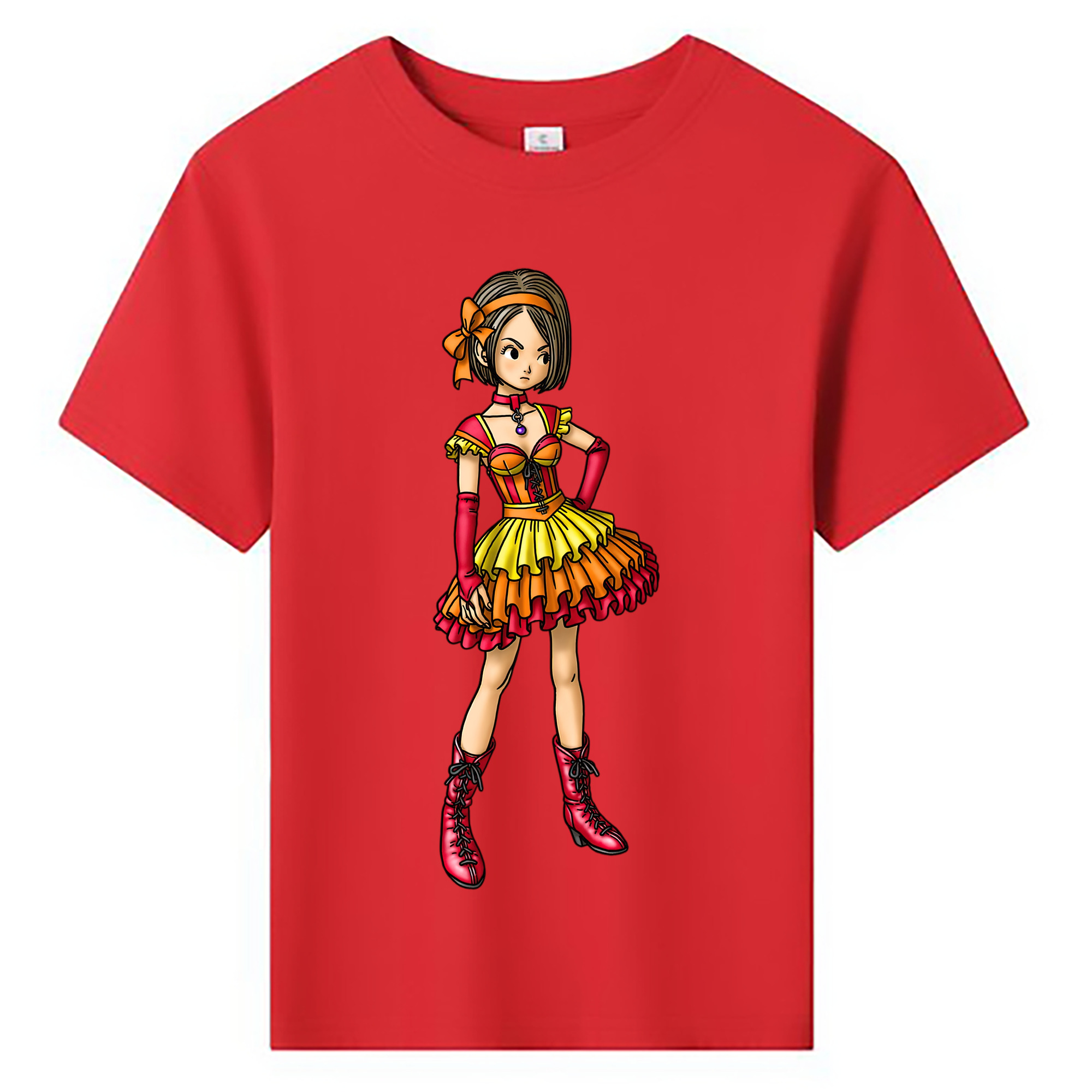 （画像用） ドラゴンクエスト Doragon Kuesuto Dragon Quest 綿100％キッズTシャツ（フロントプリント）