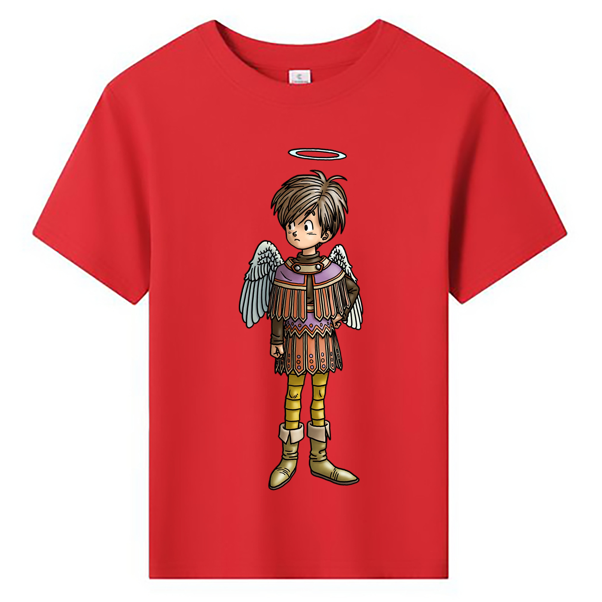 （画像用） ドラゴンクエスト Doragon Kuesuto Dragon Quest 綿100％キッズTシャツ（フロントプリント）