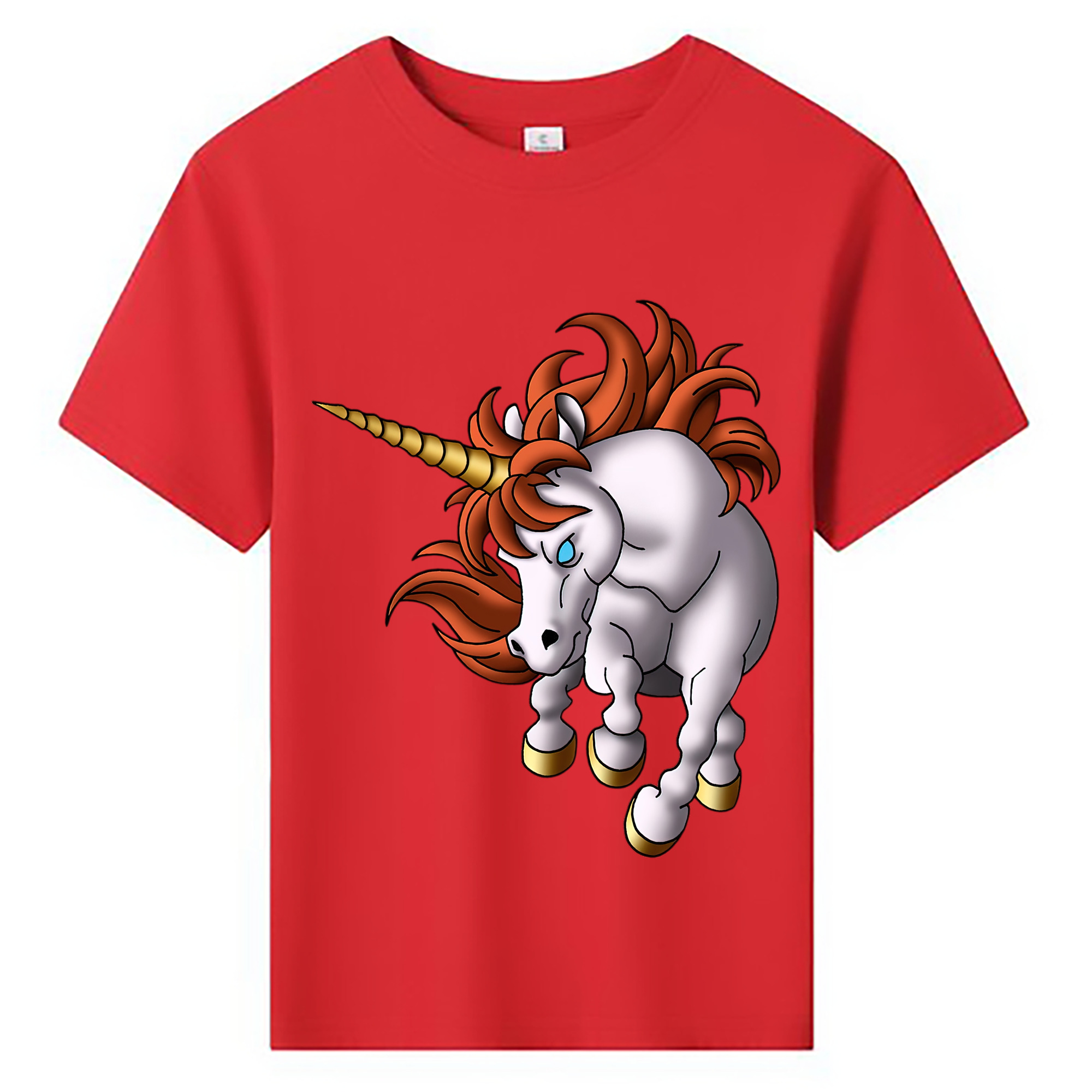 （画像用） ドラゴンクエスト Doragon Kuesuto Dragon Quest 綿100％キッズTシャツ（フロントプリント）