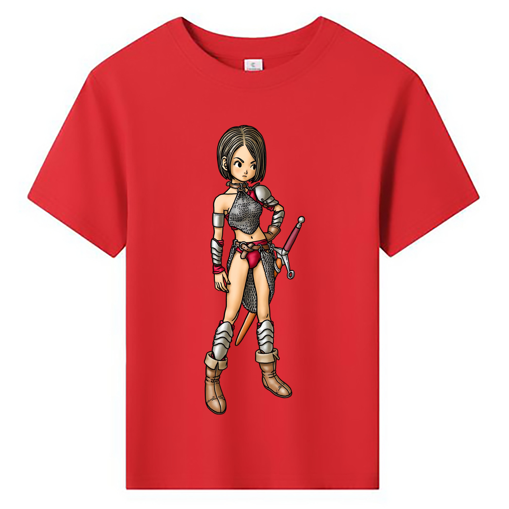 （画像用） ドラゴンクエスト Doragon Kuesuto Dragon Quest 綿100％キッズTシャツ（フロントプリント）