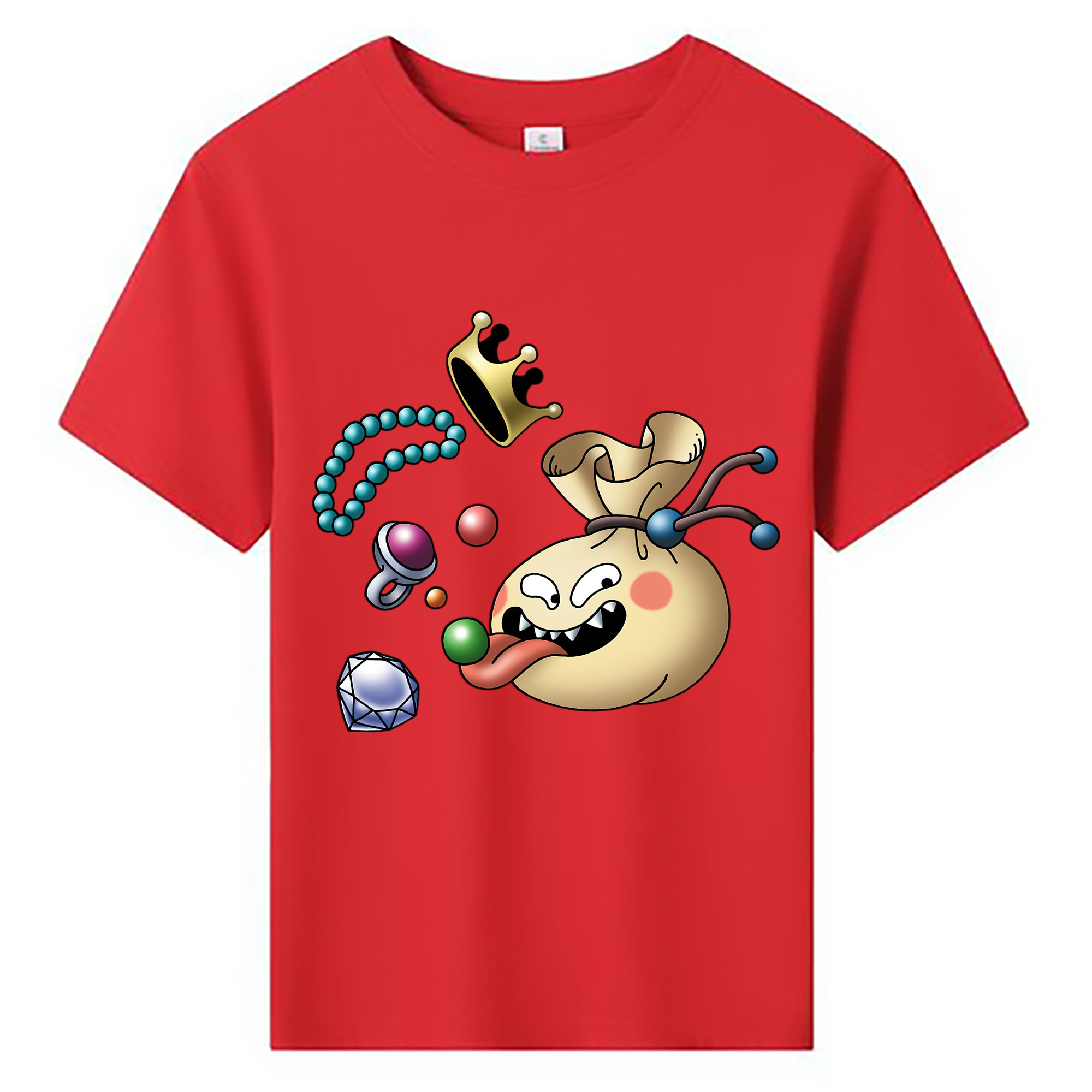 （画像用） ドラゴンクエスト Doragon Kuesuto Dragon Quest 綿100％キッズTシャツ（フロントプリント）
