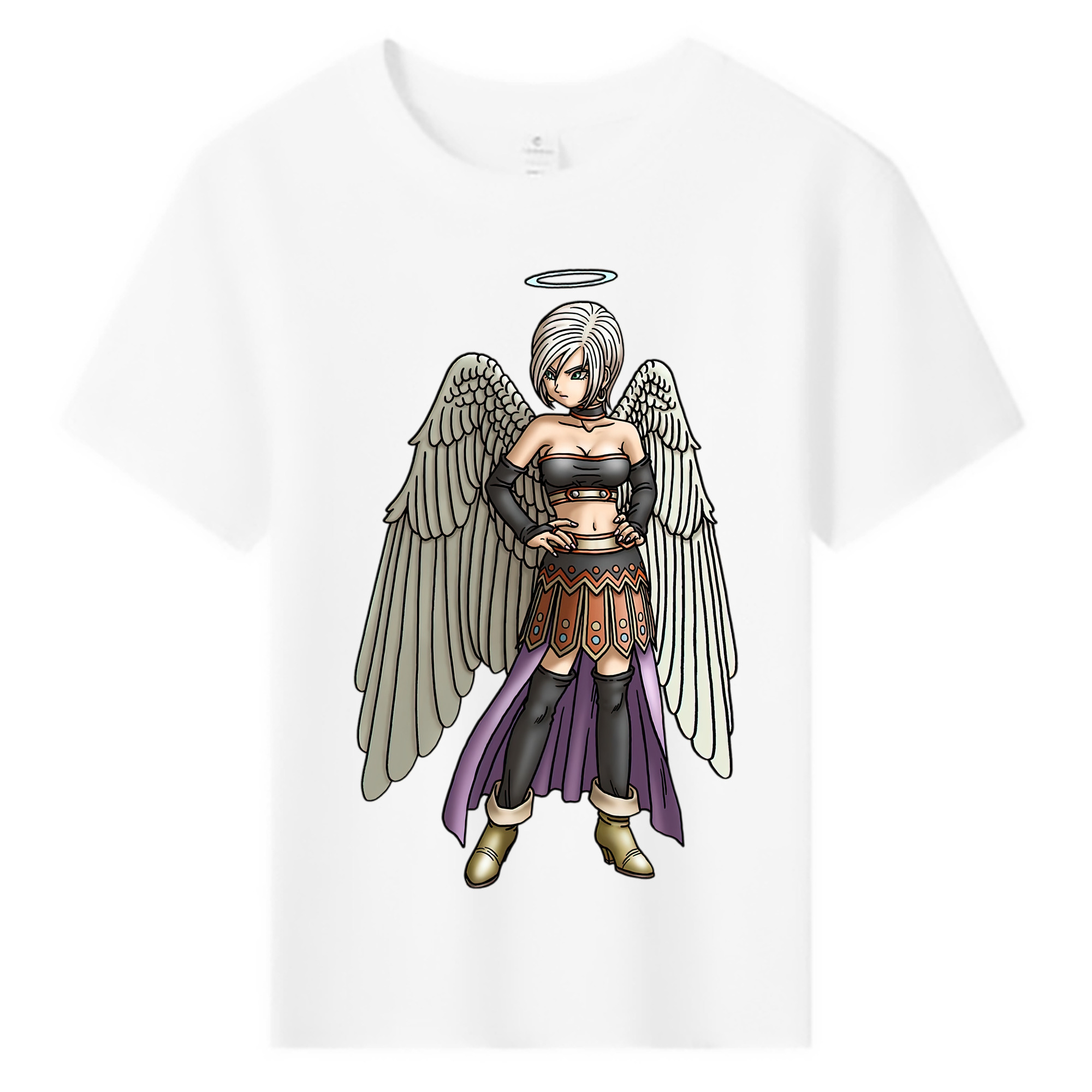 （画像用） ドラゴンクエスト Doragon Kuesuto Dragon Quest 綿100％キッズTシャツ（フロントプリント）