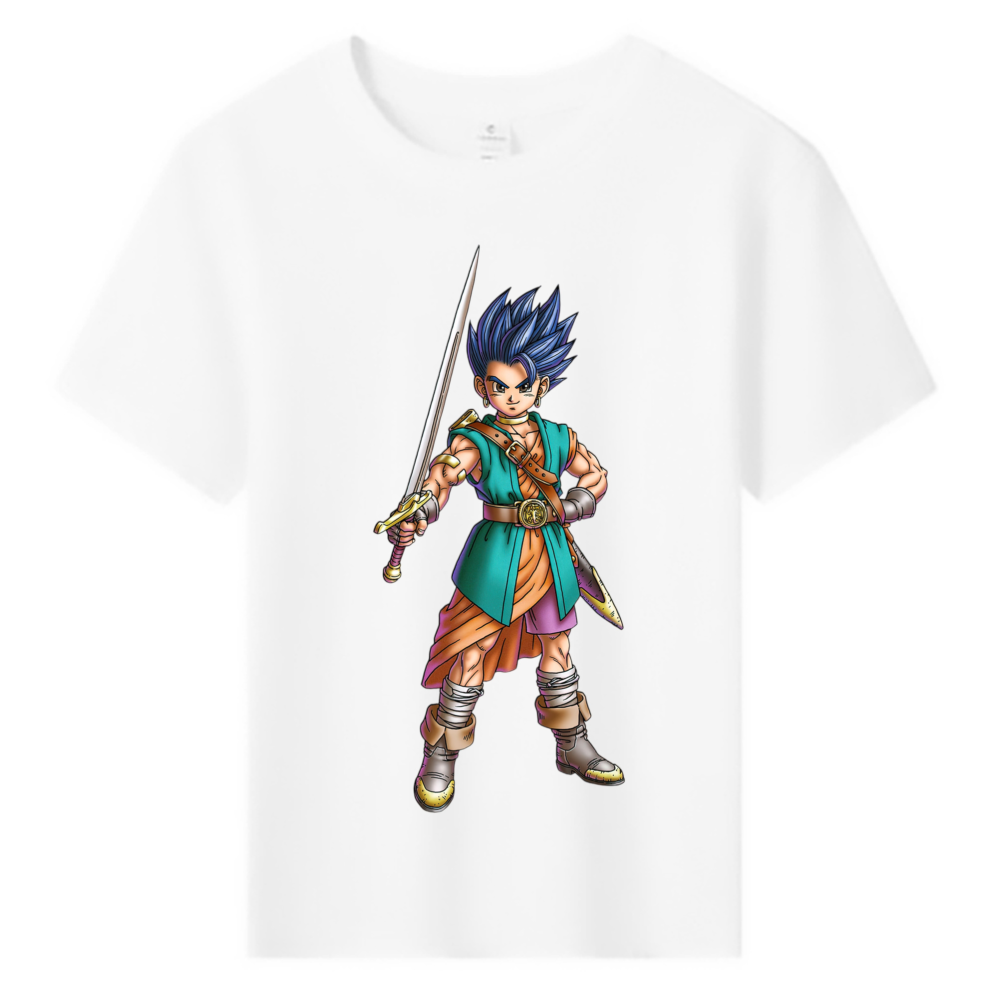 （画像用） ドラゴンクエスト Doragon Kuesuto Dragon Quest 綿100％キッズTシャツ（フロントプリント）