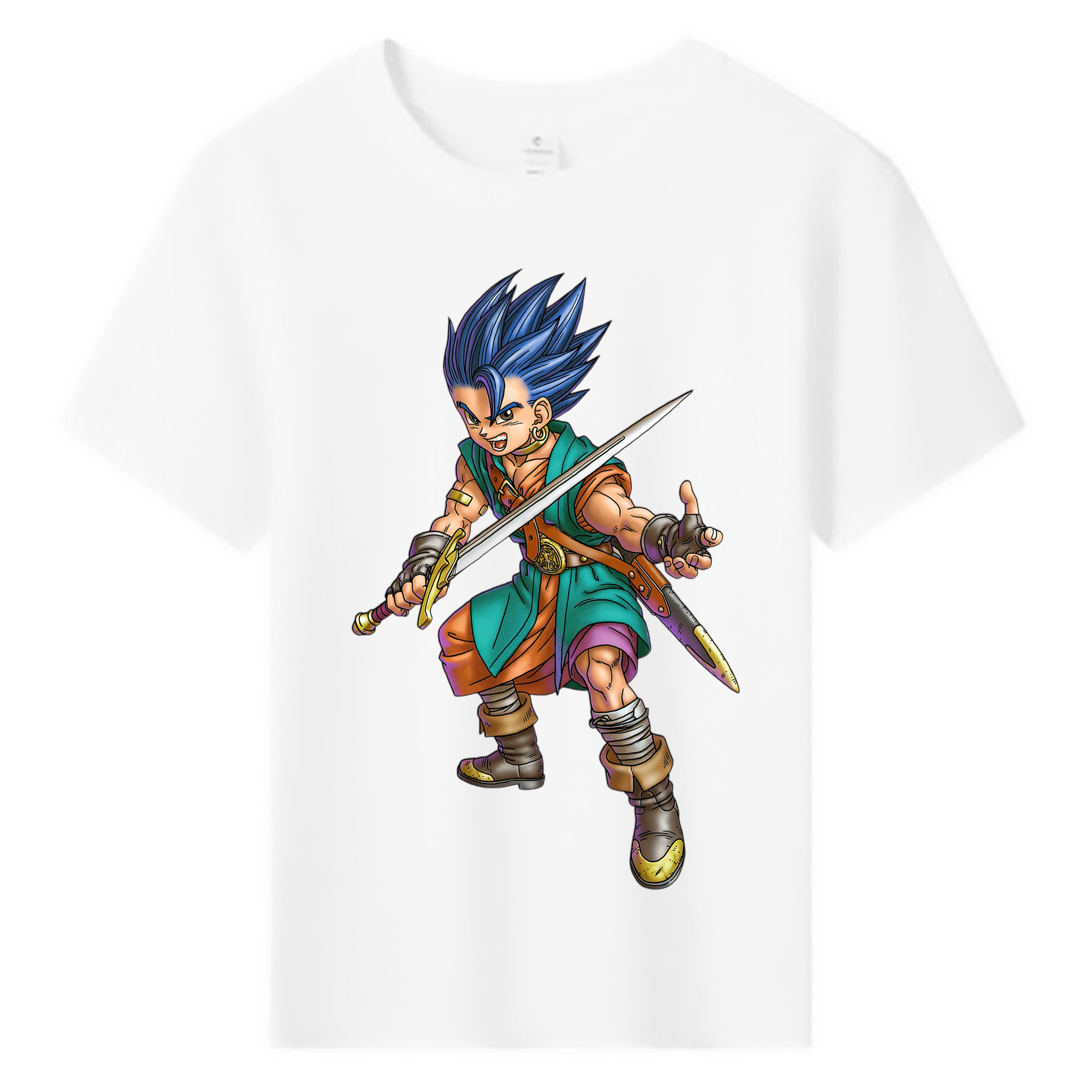（画像用） ドラゴンクエスト Doragon Kuesuto Dragon Quest 綿100％キッズTシャツ（フロントプリント）