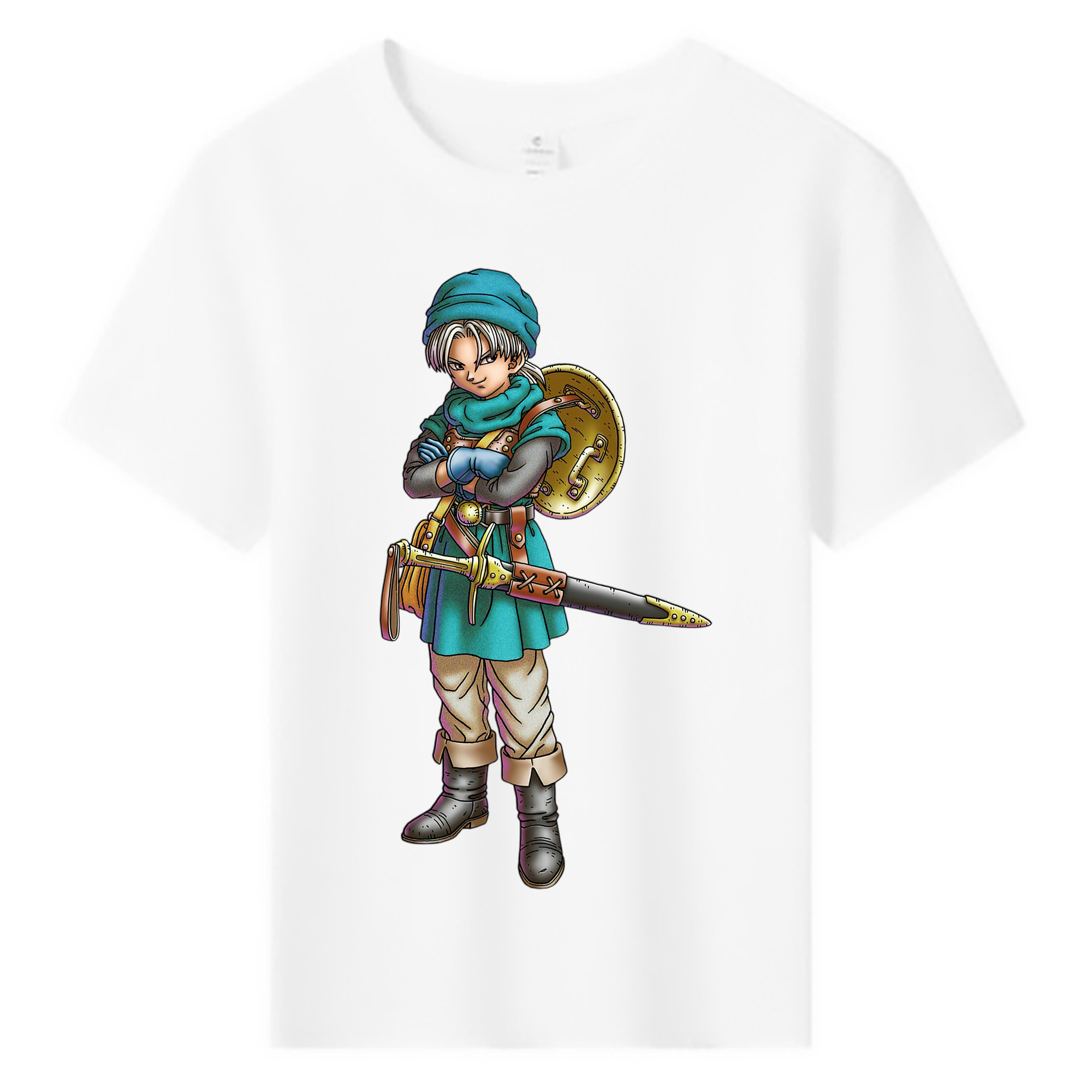 （画像用） ドラゴンクエスト Doragon Kuesuto Dragon Quest 綿100％キッズTシャツ（フロントプリント）