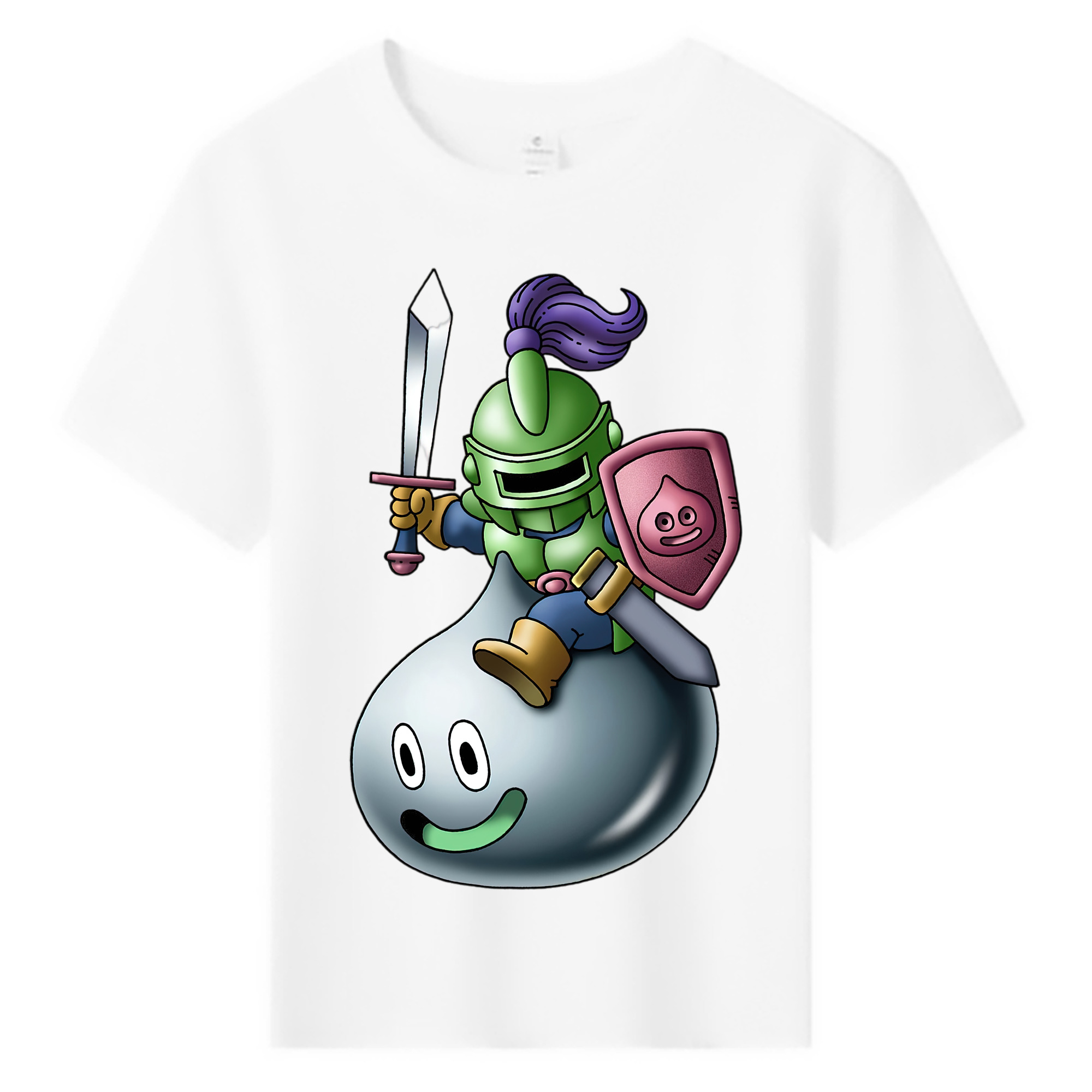 （画像用） ドラゴンクエスト Doragon Kuesuto Dragon Quest 綿100％キッズTシャツ（フロントプリント）