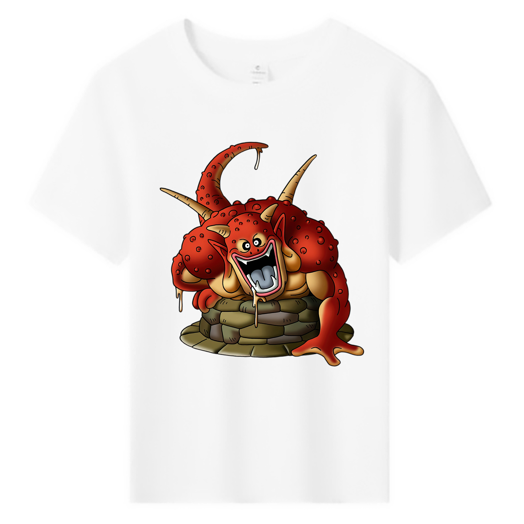 （画像用） ドラゴンクエスト Doragon Kuesuto Dragon Quest 綿100％キッズTシャツ（フロントプリント）