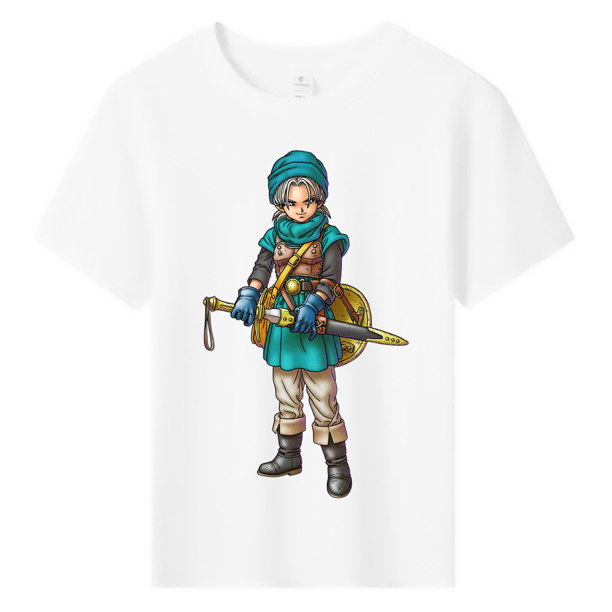 （画像用） ドラゴンクエスト Doragon Kuesuto Dragon Quest 綿100％キッズTシャツ（フロントプリント）