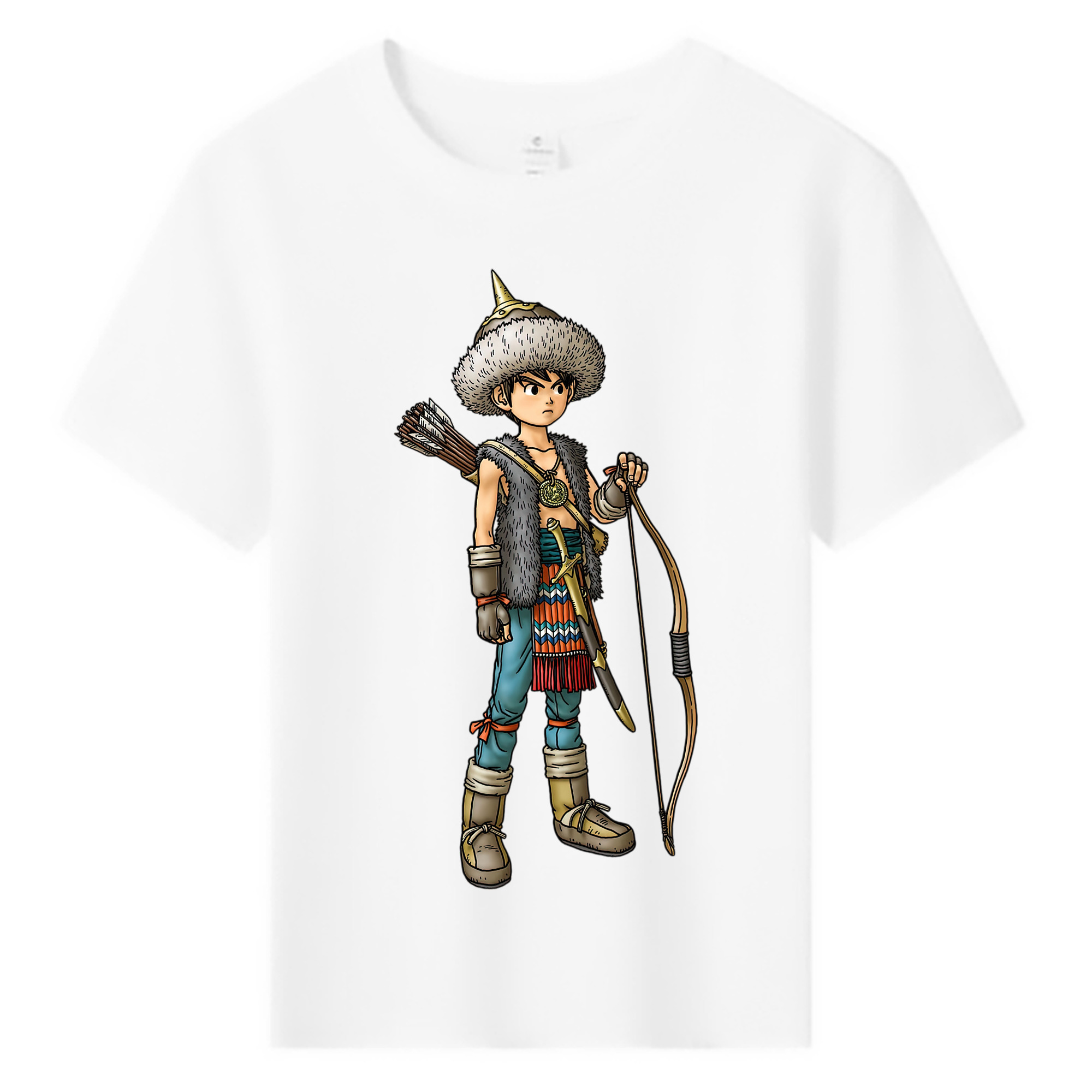 （画像用） ドラゴンクエスト Doragon Kuesuto Dragon Quest 綿100％キッズTシャツ（フロントプリント）