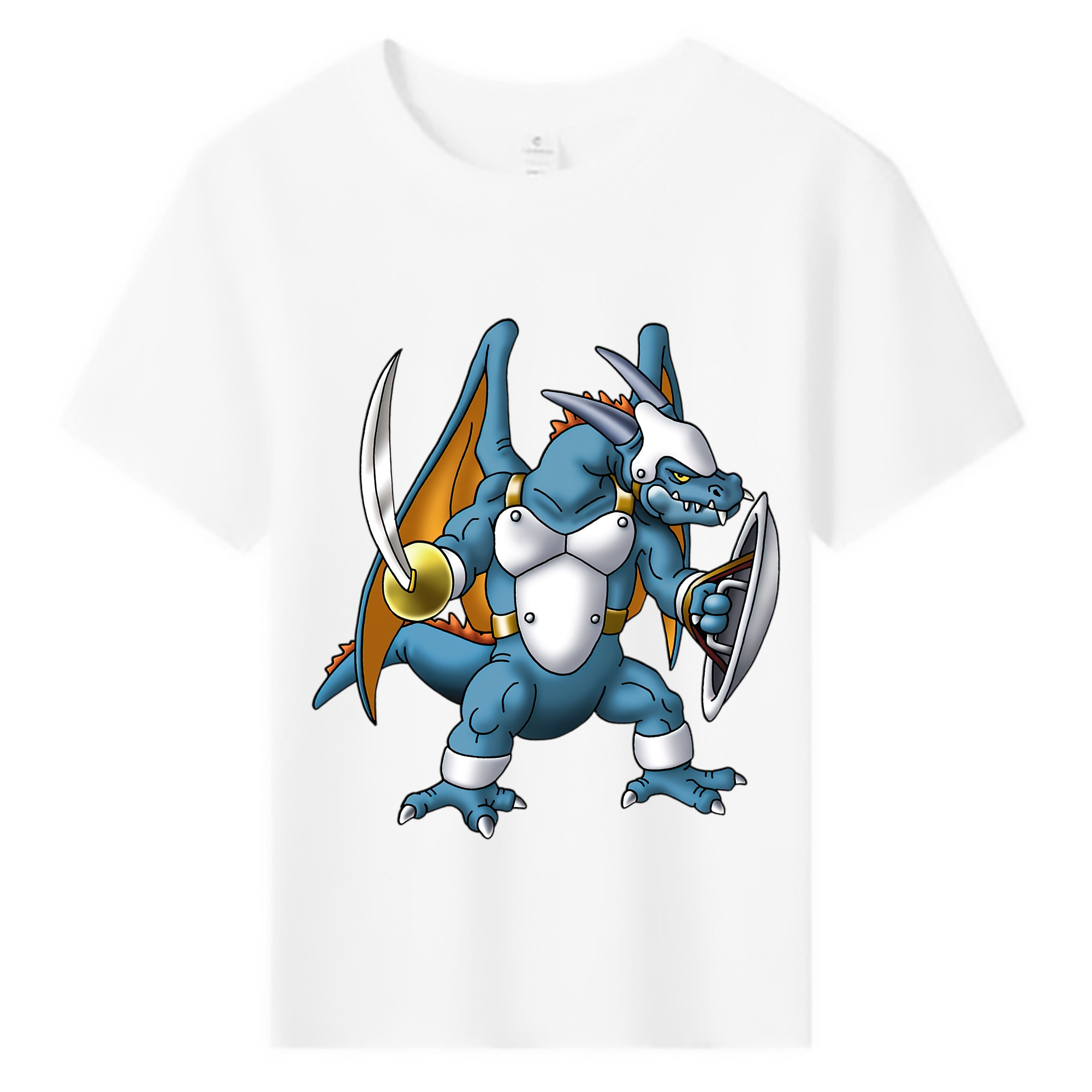 （画像用） ドラゴンクエスト Doragon Kuesuto Dragon Quest 綿100％キッズTシャツ（フロントプリント）