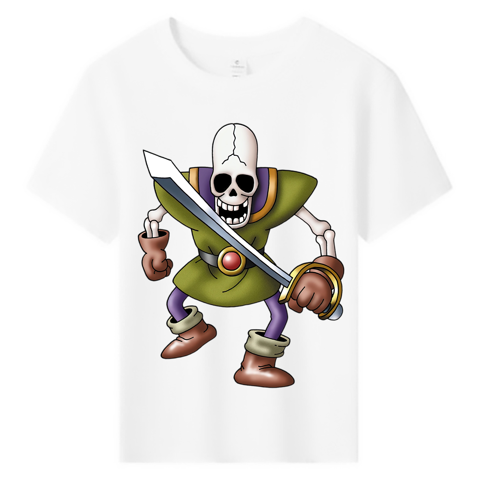 （画像用） ドラゴンクエスト Doragon Kuesuto Dragon Quest 綿100％キッズTシャツ（フロントプリント）