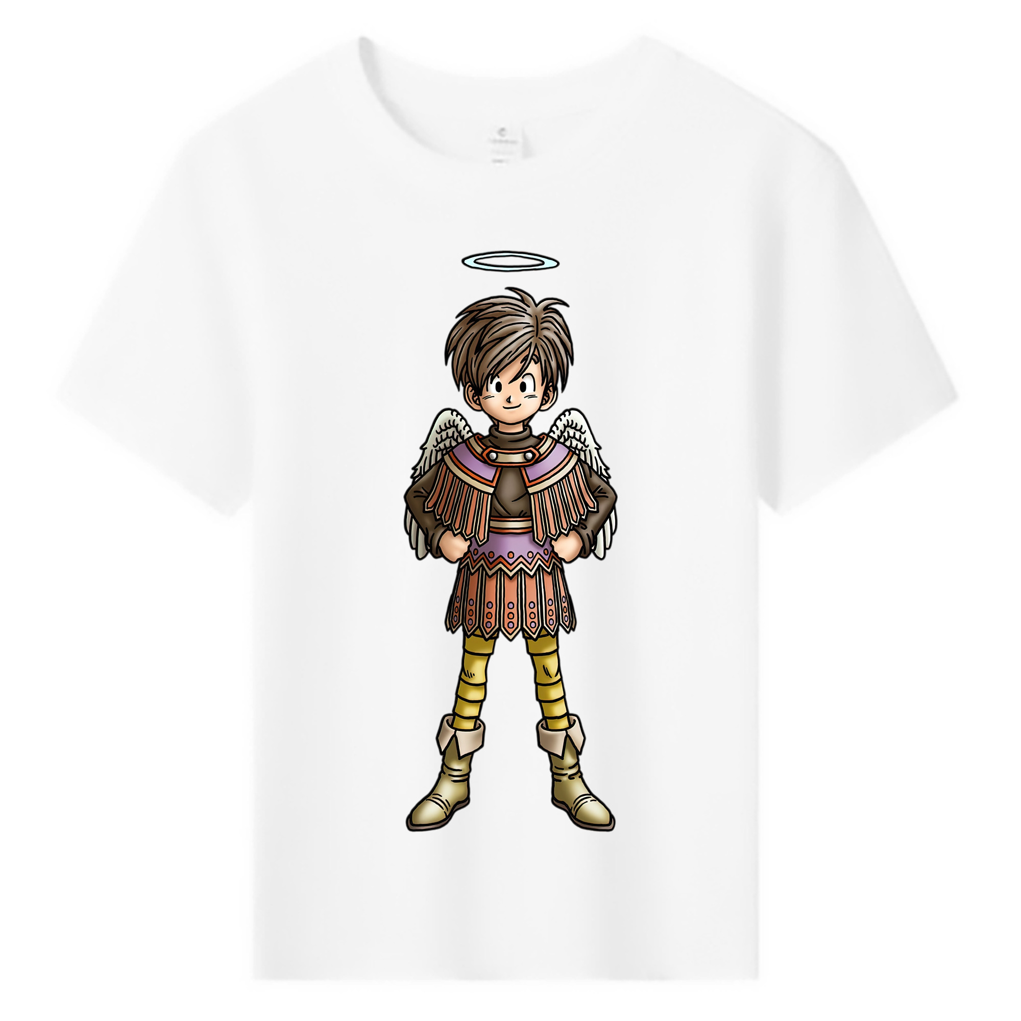 （画像用） ドラゴンクエスト Doragon Kuesuto Dragon Quest 綿100％キッズTシャツ（フロントプリント）