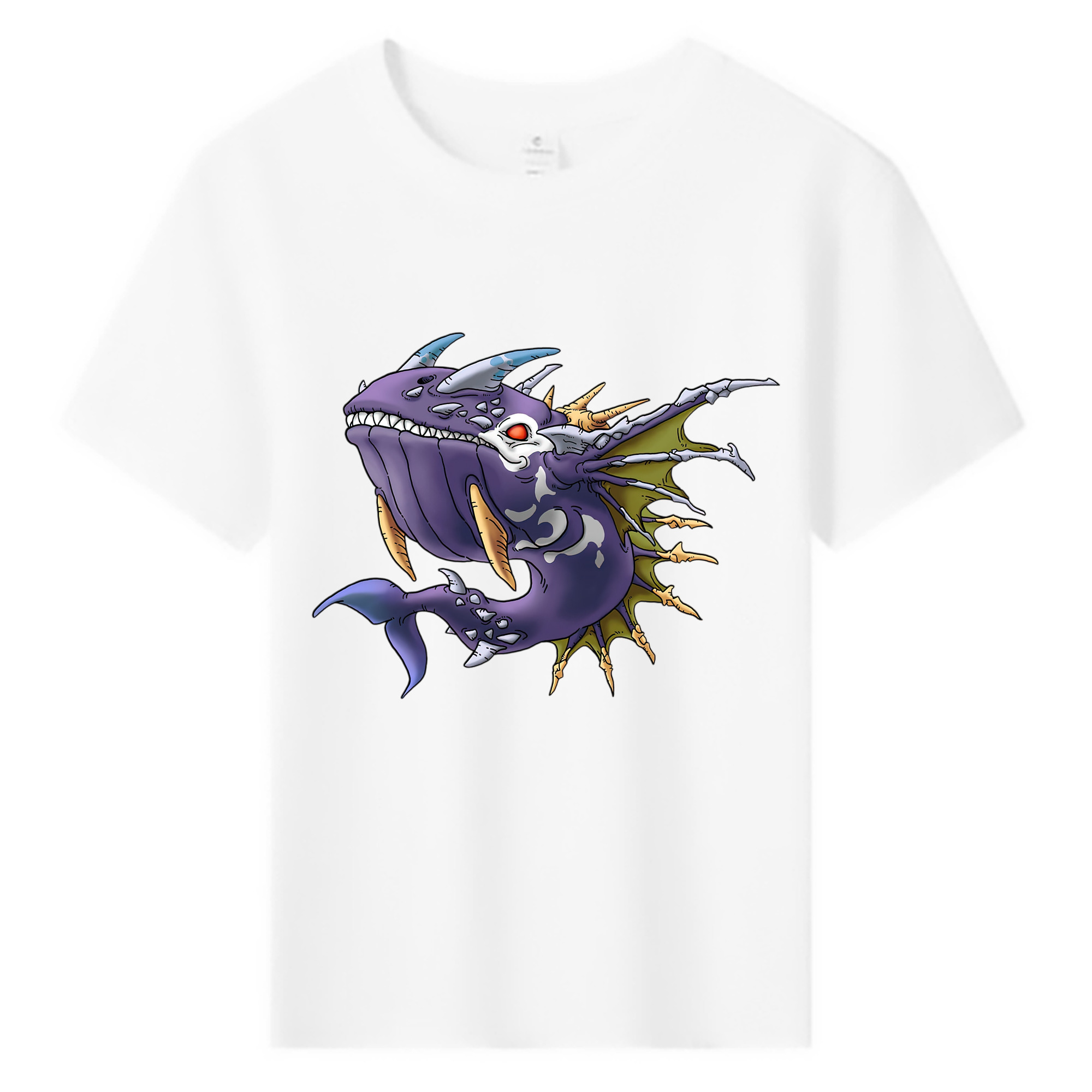 （画像用） ドラゴンクエスト Doragon Kuesuto Dragon Quest 綿100％キッズTシャツ（フロントプリント）