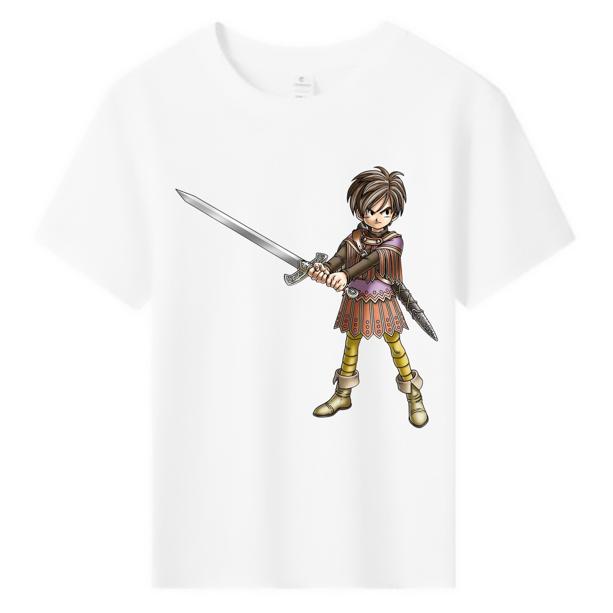 （画像用） ドラゴンクエスト Doragon Kuesuto Dragon Quest 綿100％キッズTシャツ（フロントプリント）