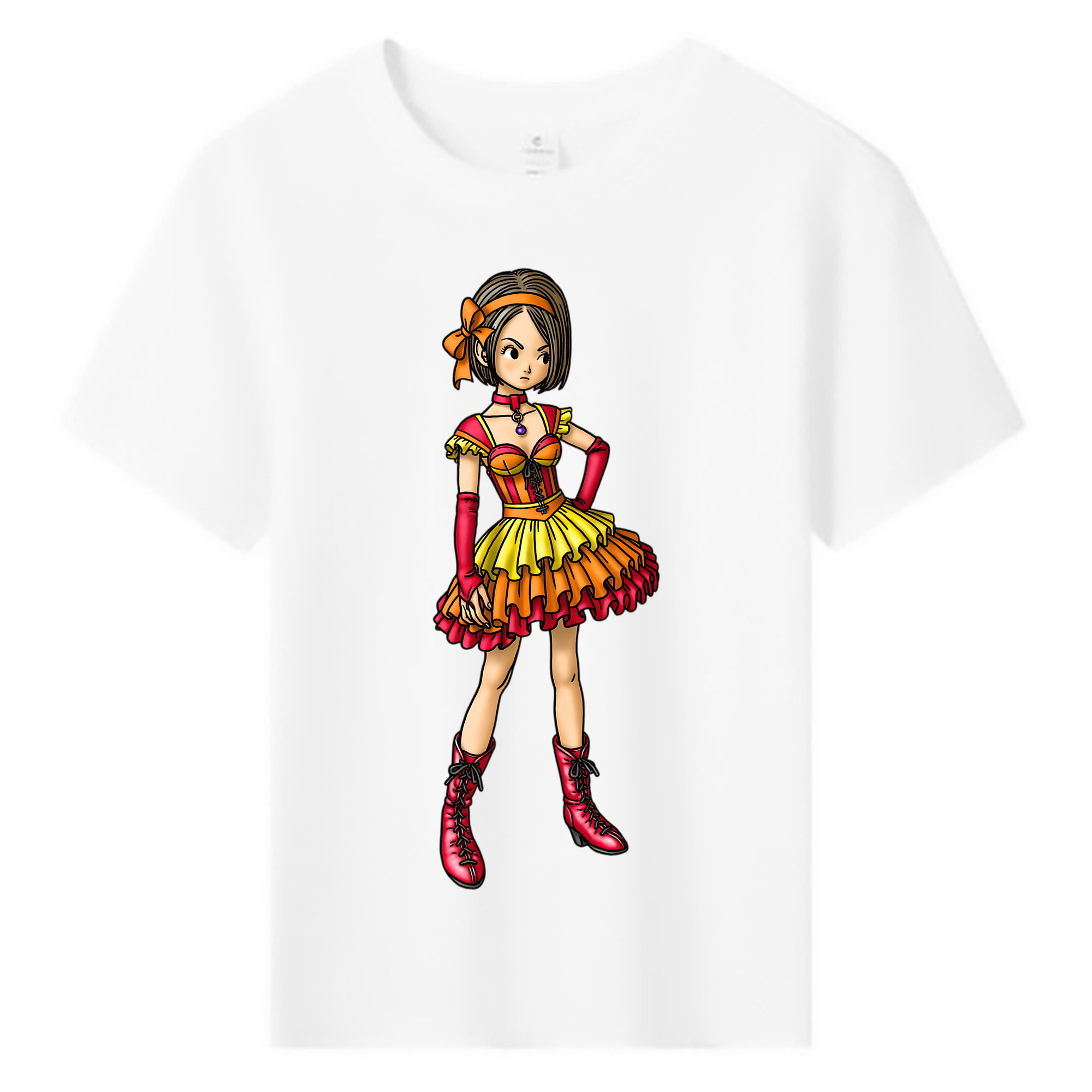 （画像用） ドラゴンクエスト Doragon Kuesuto Dragon Quest 綿100％キッズTシャツ（フロントプリント）