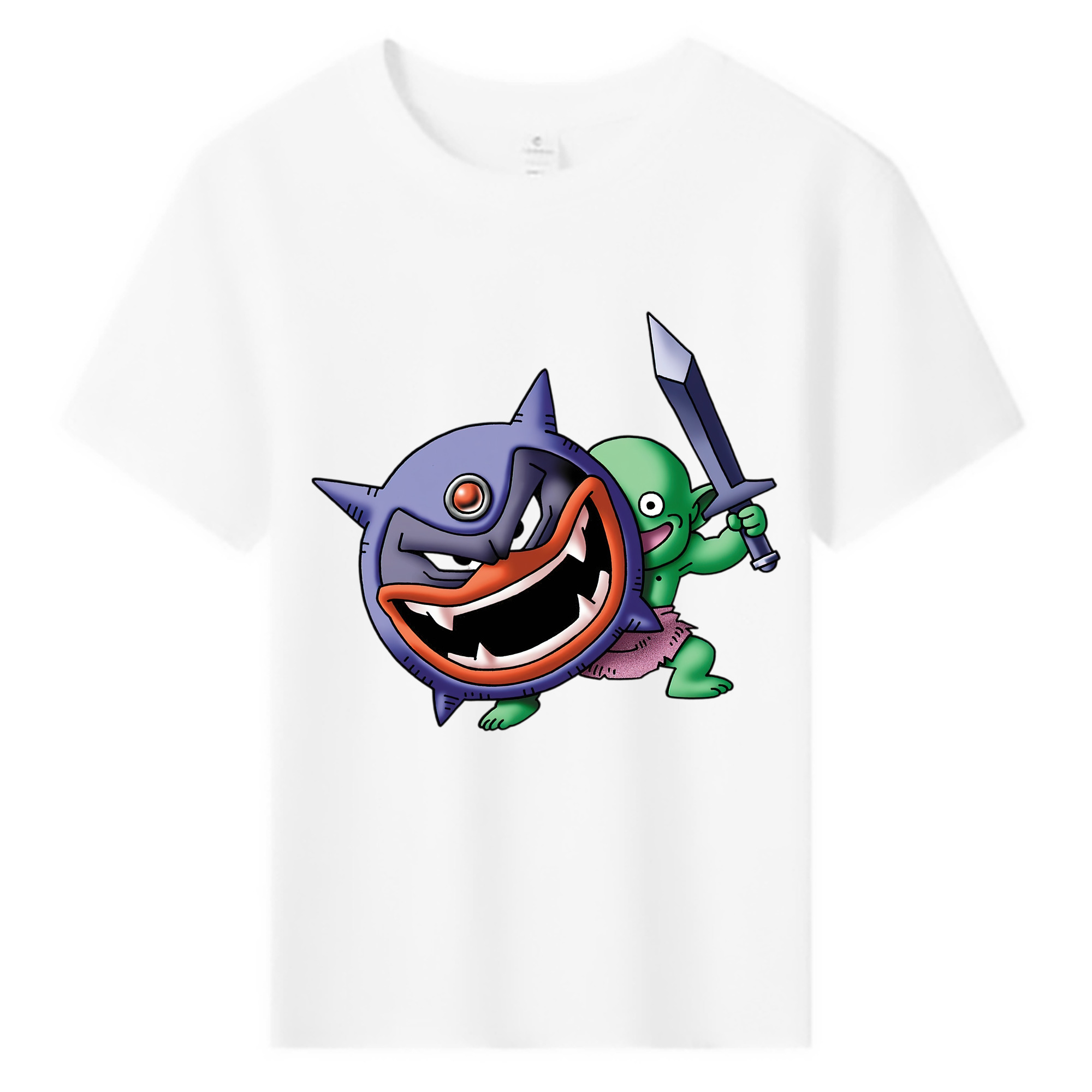 （画像用） ドラゴンクエスト Doragon Kuesuto Dragon Quest 綿100％キッズTシャツ（フロントプリント）