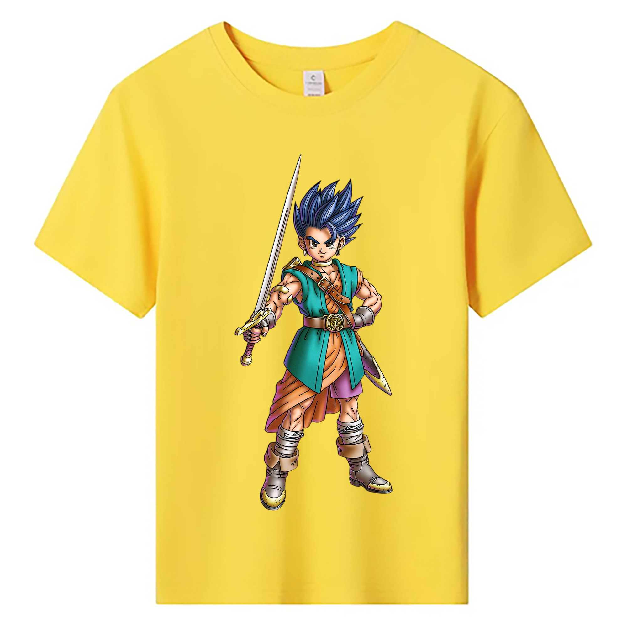 （画像用） ドラゴンクエスト Doragon Kuesuto Dragon Quest 綿100％キッズTシャツ（フロントプリント）
