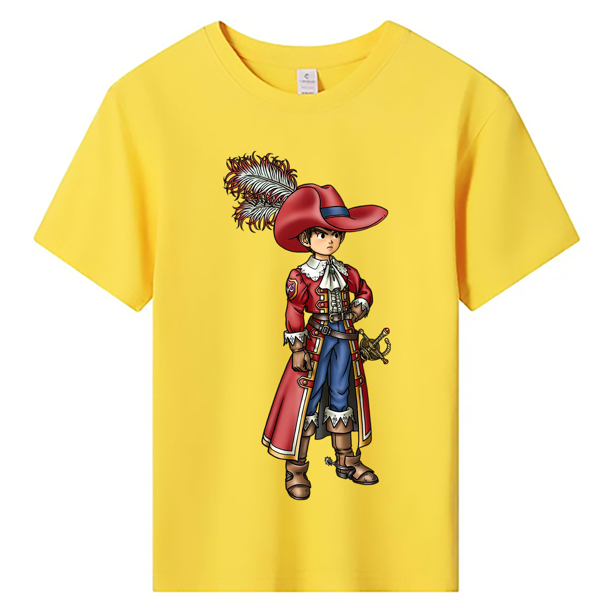 （画像用） ドラゴンクエスト Doragon Kuesuto Dragon Quest 綿100％キッズTシャツ（フロントプリント）