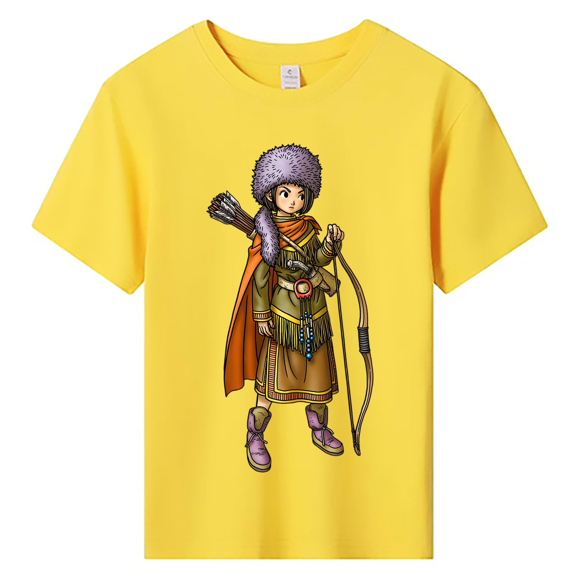 （画像用） ドラゴンクエスト Doragon Kuesuto Dragon Quest 綿100％キッズTシャツ（フロントプリント）