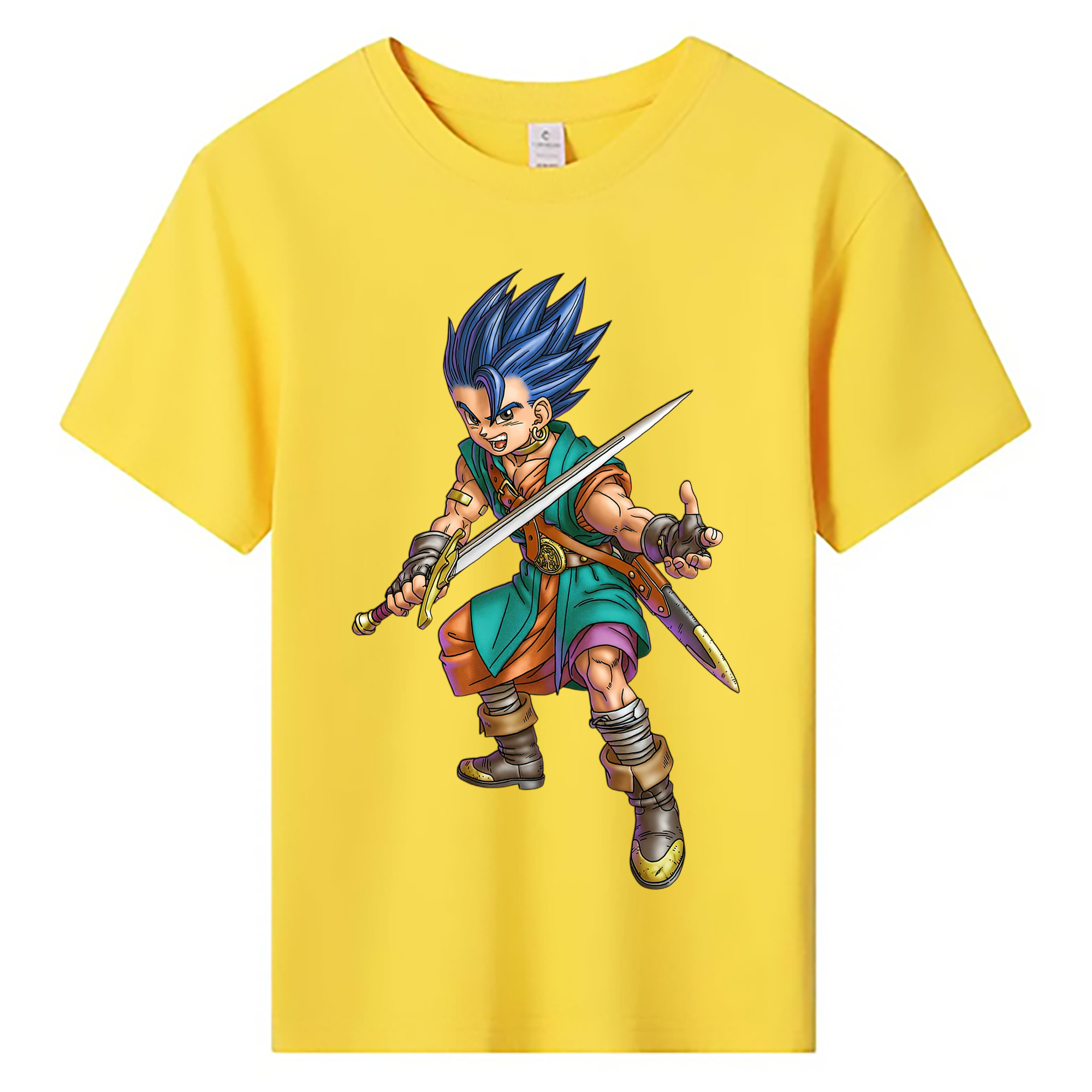 （画像用） ドラゴンクエスト Doragon Kuesuto Dragon Quest 綿100％キッズTシャツ（フロントプリント）