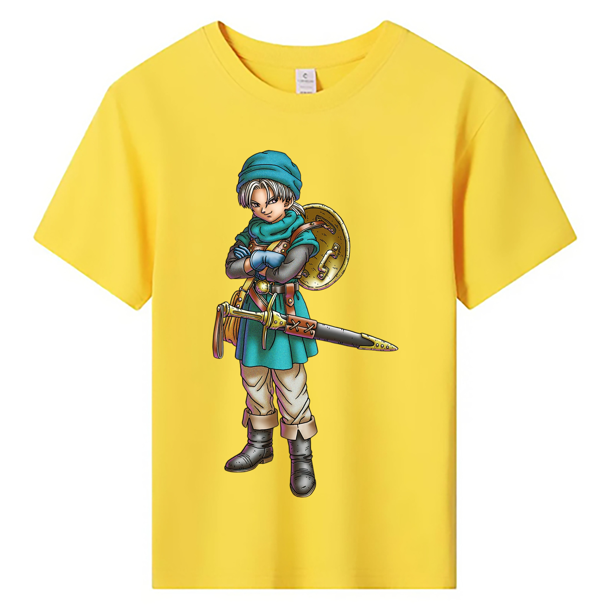 （画像用） ドラゴンクエスト Doragon Kuesuto Dragon Quest 綿100％キッズTシャツ（フロントプリント）