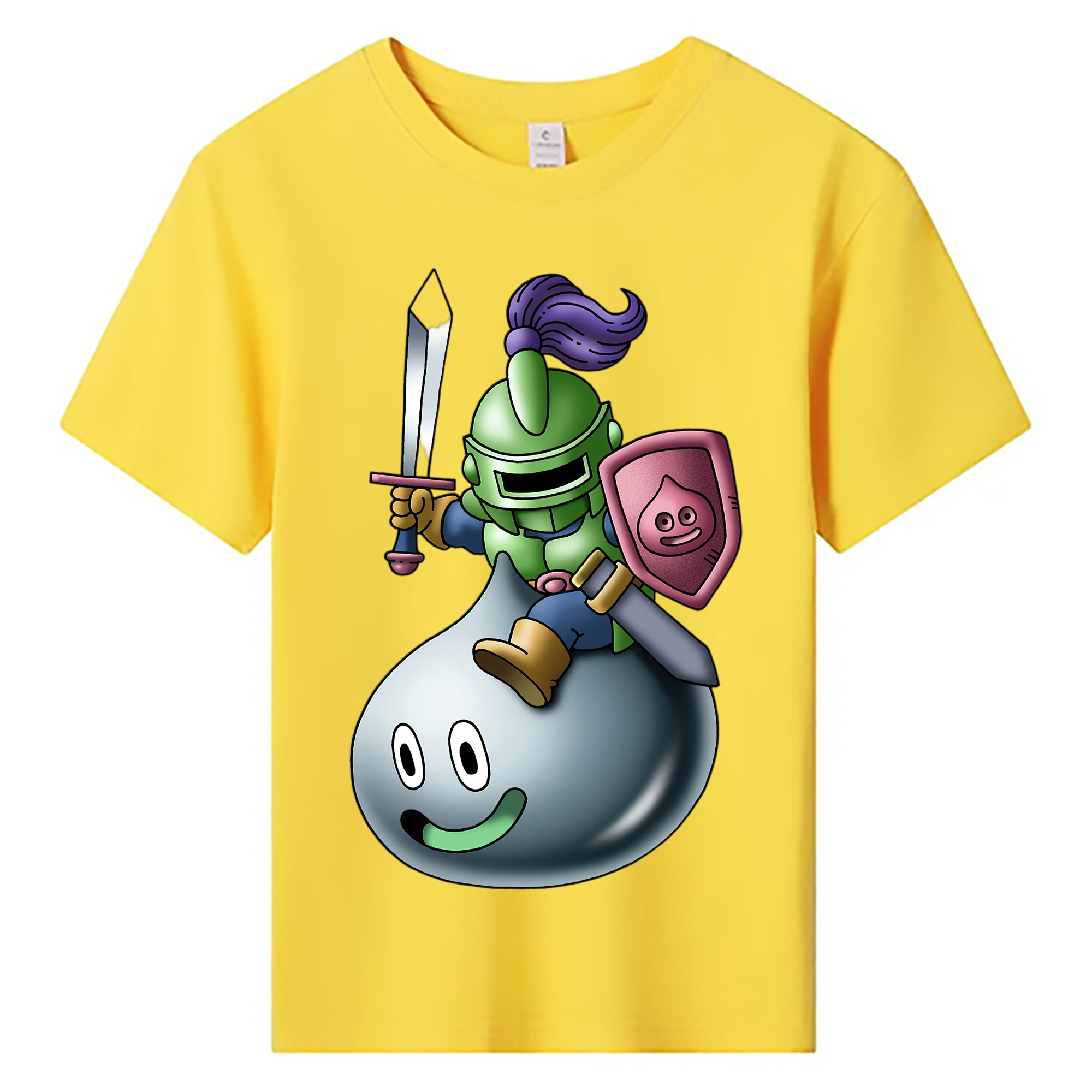 （画像用） ドラゴンクエスト Doragon Kuesuto Dragon Quest 綿100％キッズTシャツ（フロントプリント）